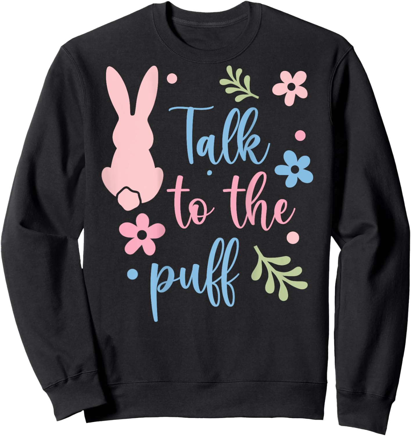 Talk To The Puff Rabbit Sweatshirt - Sweatshirt | Black