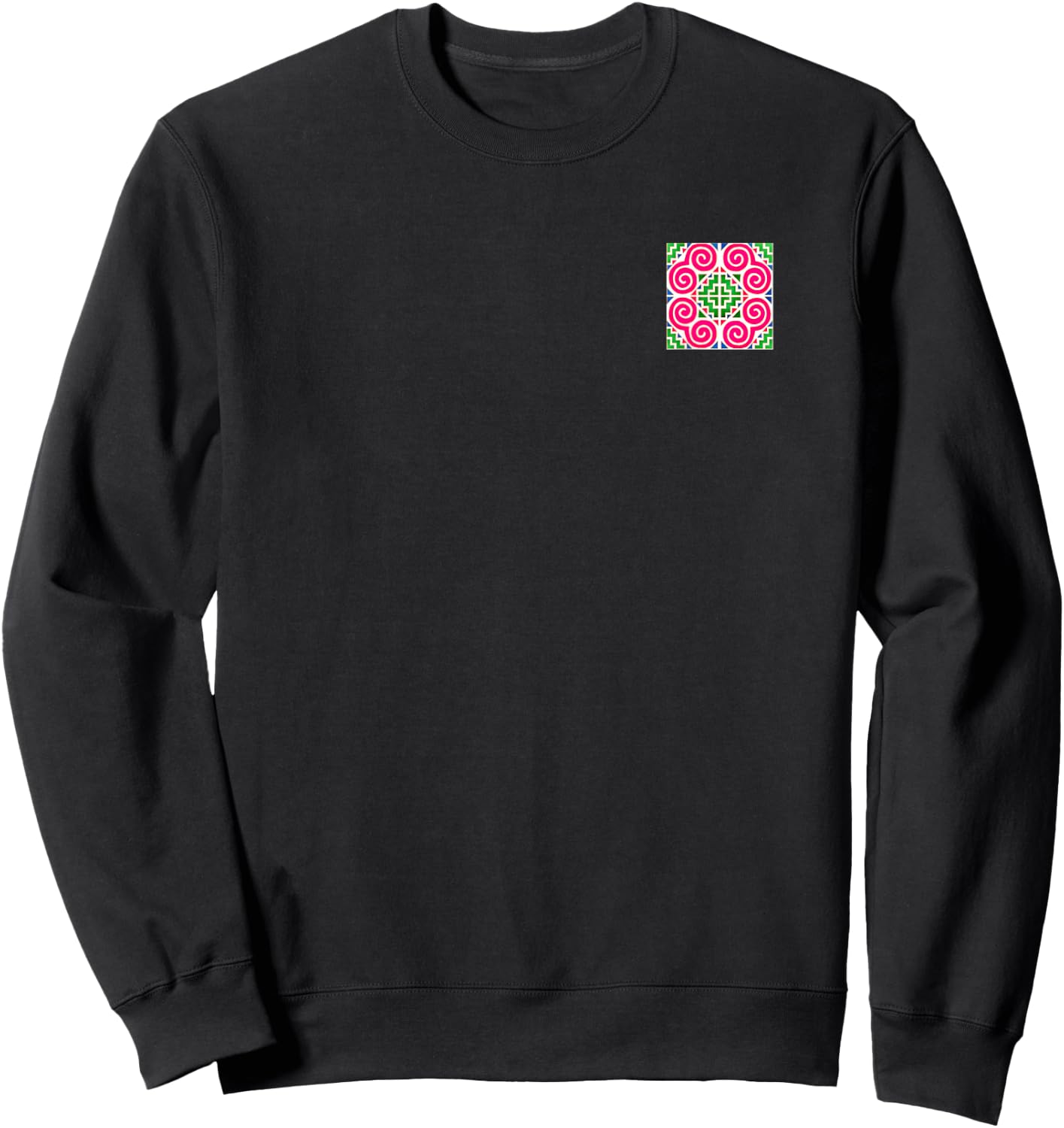 Hmong print in corner Sweatshirt - Sweatshirt | Black