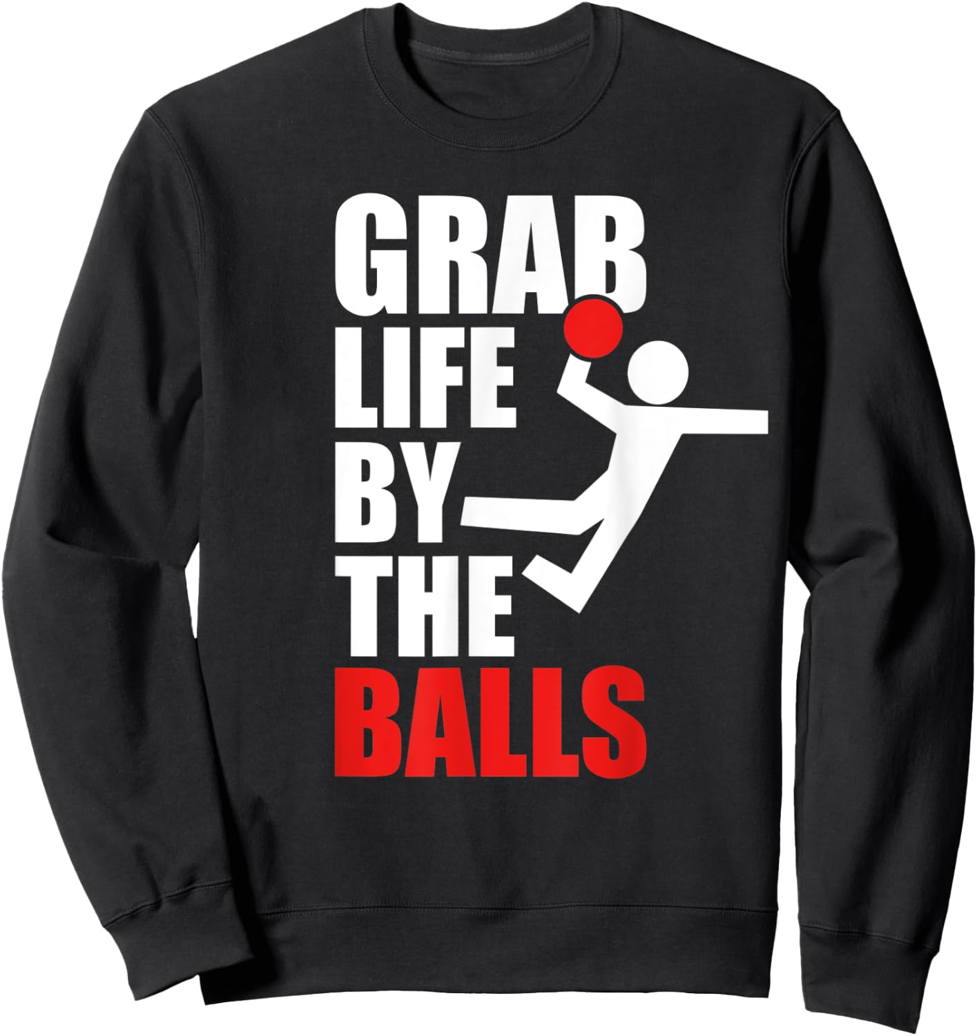 Funny Dodgeball Humor Graphic Sweatshirt - Sweatshirt | Black