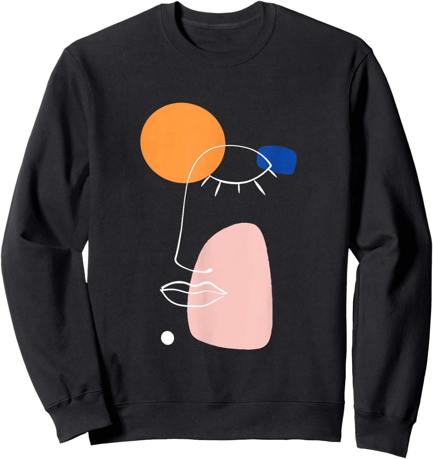 Abstract Art Face Woman Sweatshirt - Sweatshirt | Black