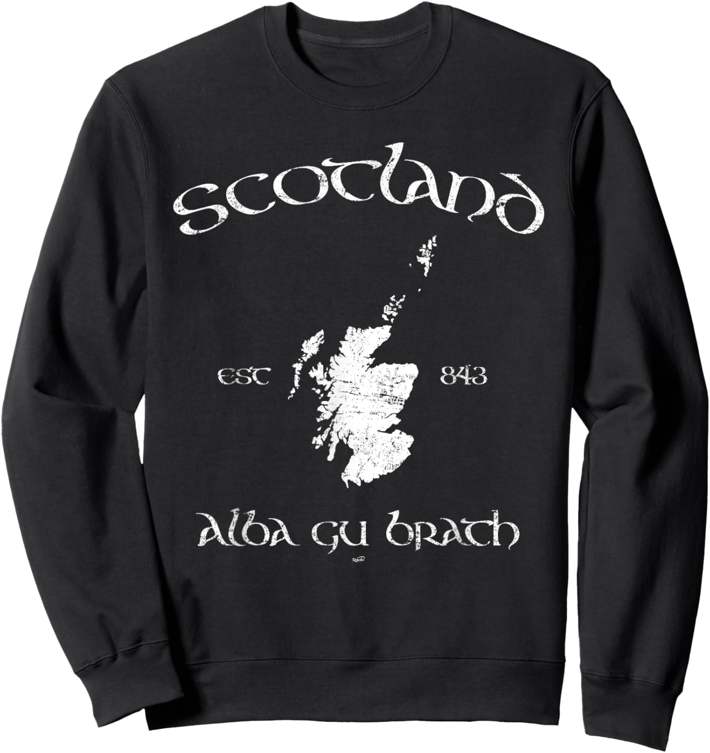 Scotland map - scottish national pride vintage Sweatshirt - Sweatshirt | Black
