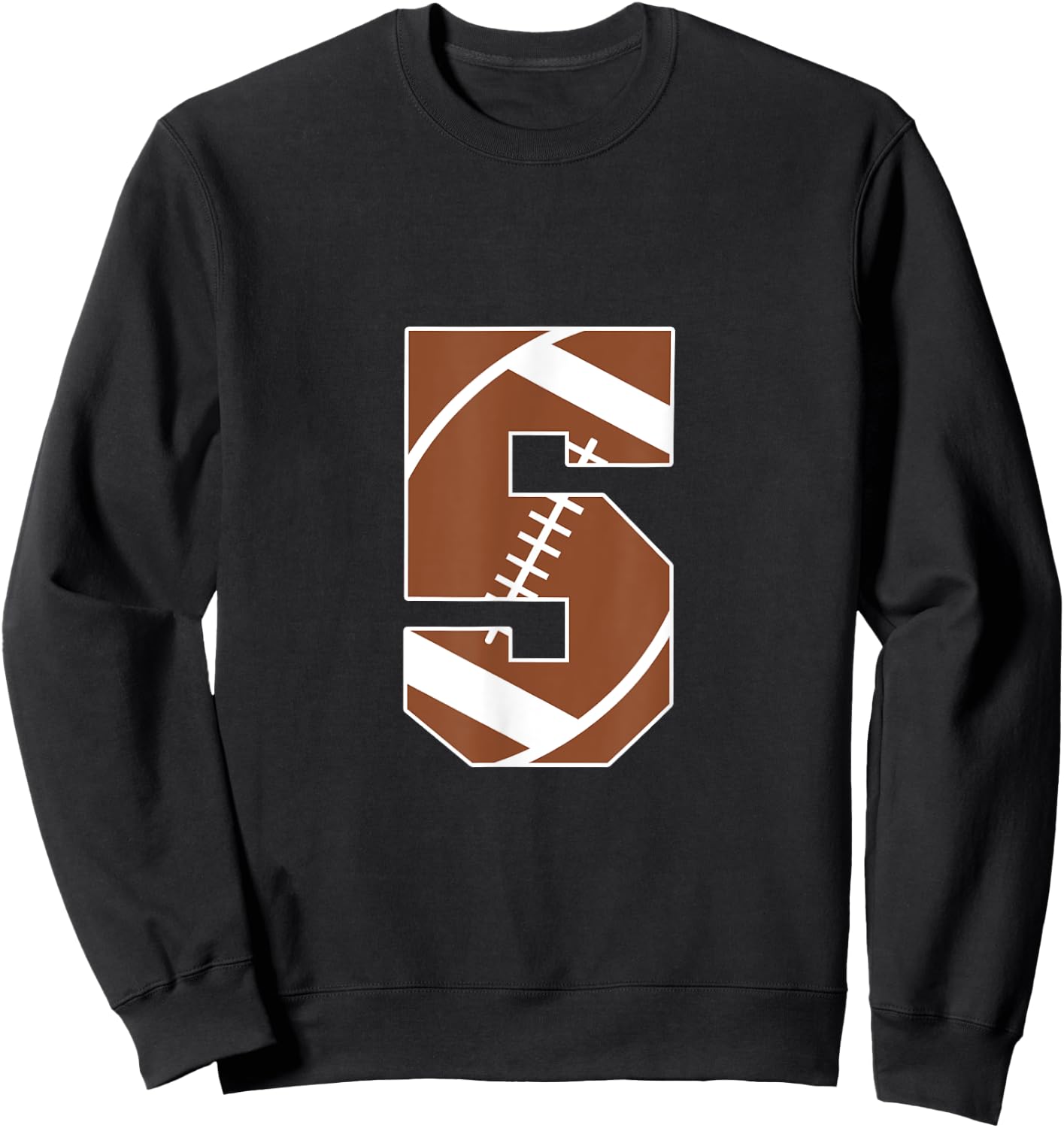 5th Birthday Kids Football Birthday Party 5 Years Old Boys Sweatshirt - Sweatshirt | Black