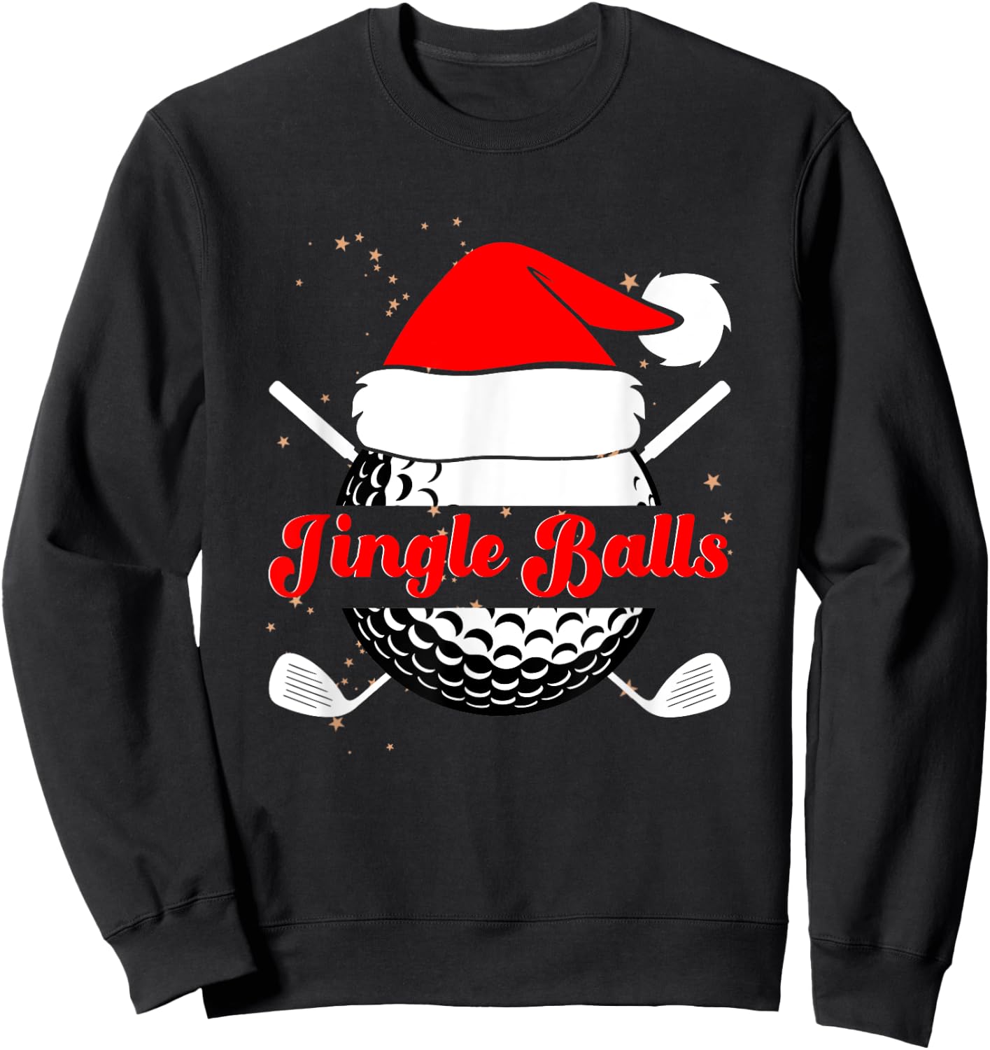 Jingle Balls Funny Golfing Christmas Golf Ball Sweatshirt - Sweatshirt | Black
