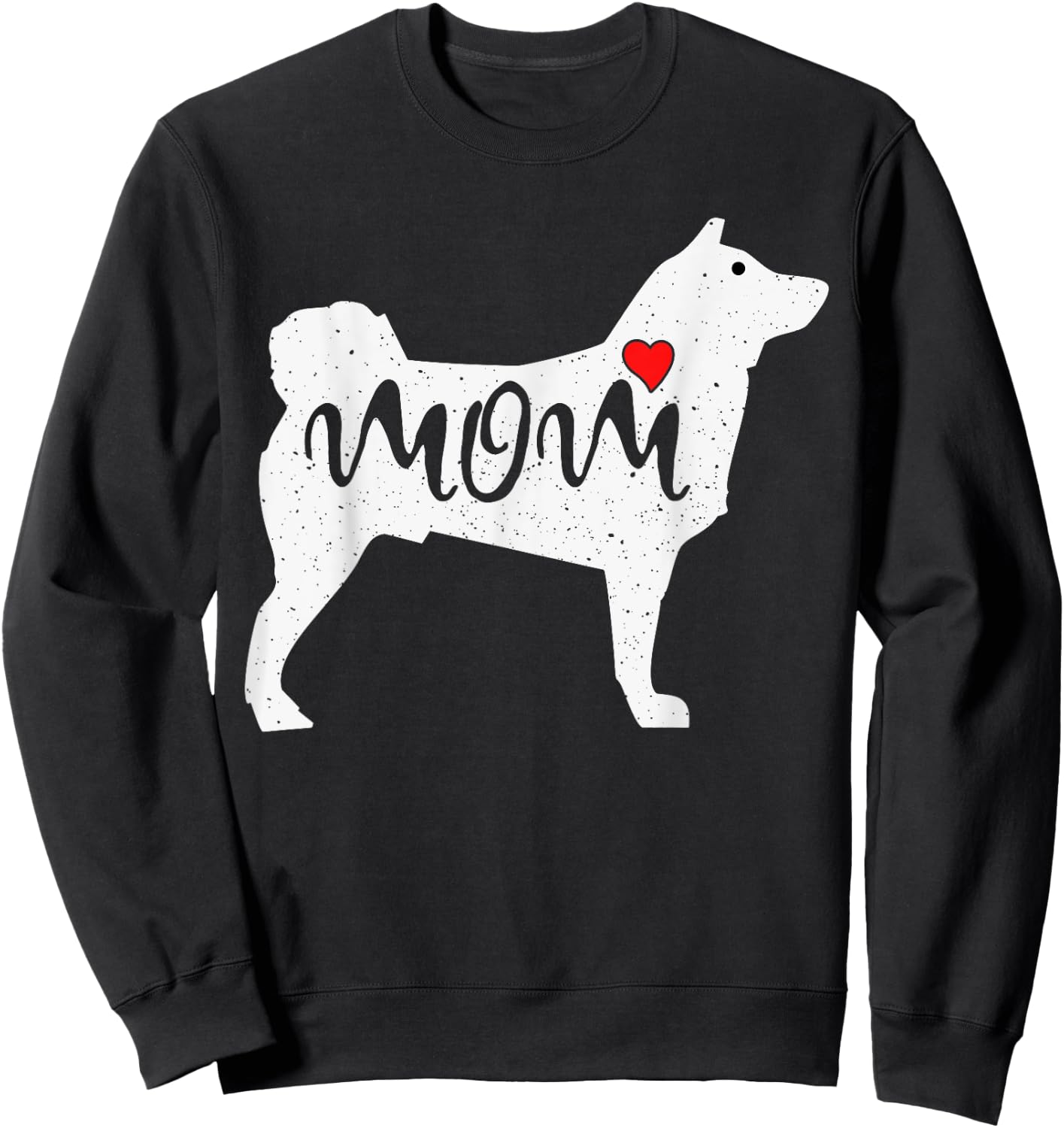 Akita Inu Dog Mom Mothers Day Heart Puppy Lover Sweatshirt - Sweatshirt | Black