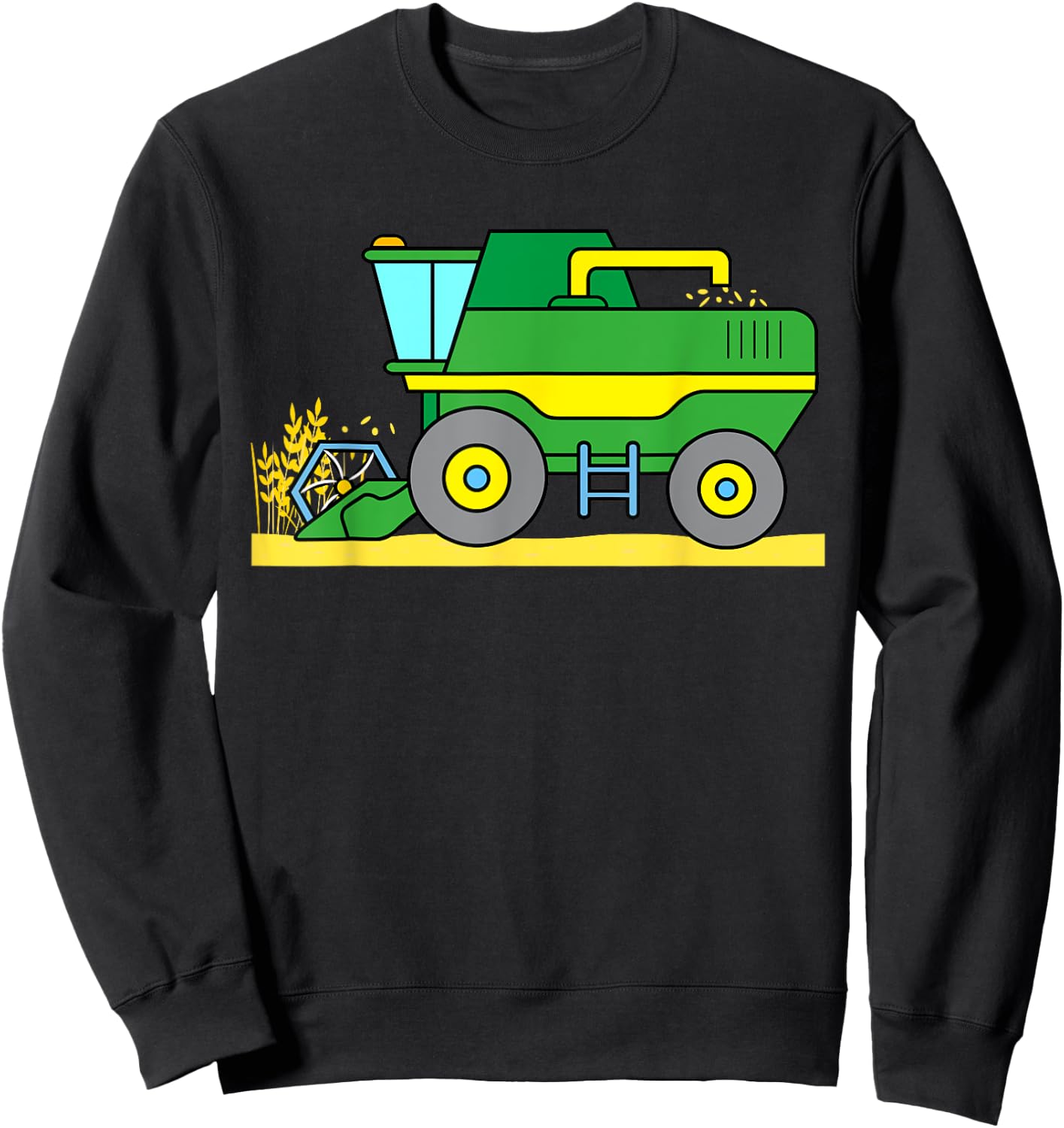 Combine Harvester Harvest Field Boy Girl Women Men Farm Sweatshirt - Sweatshirt | Black