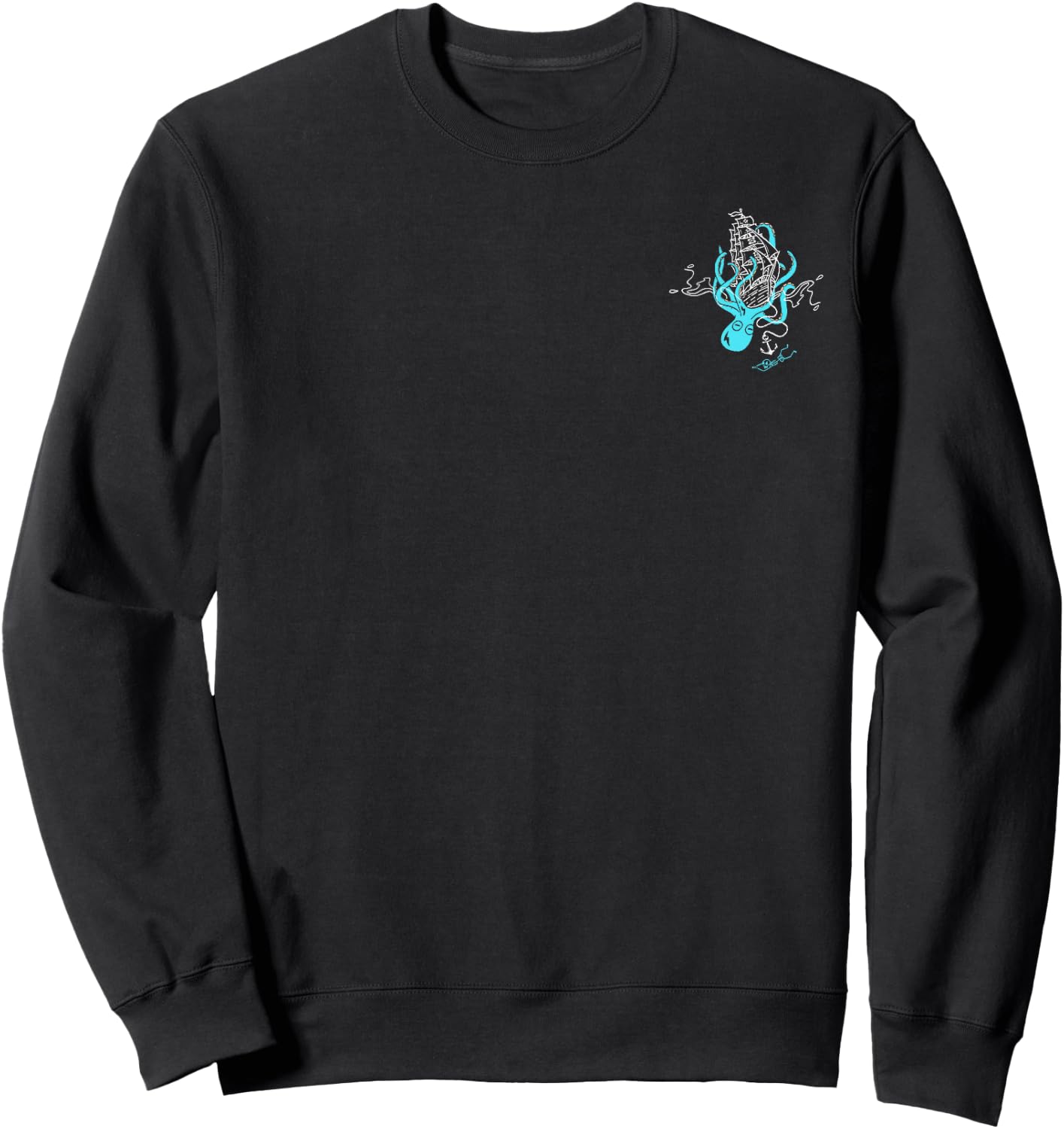 What's Kraken Funny Octopus Sea Monster Graphic (2 Sides) Sweatshirt - Sweatshirt | Black