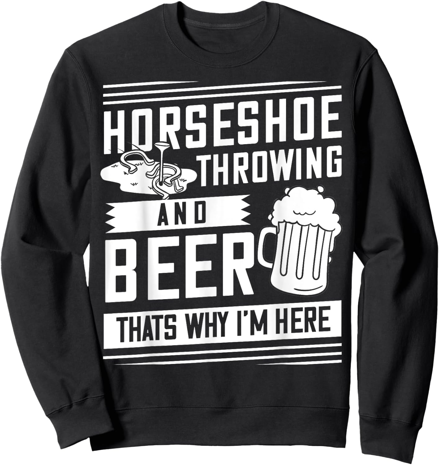 Horseshoe Pitching Gift Throwing Shoes Sweatshirt - Sweatshirt | Black