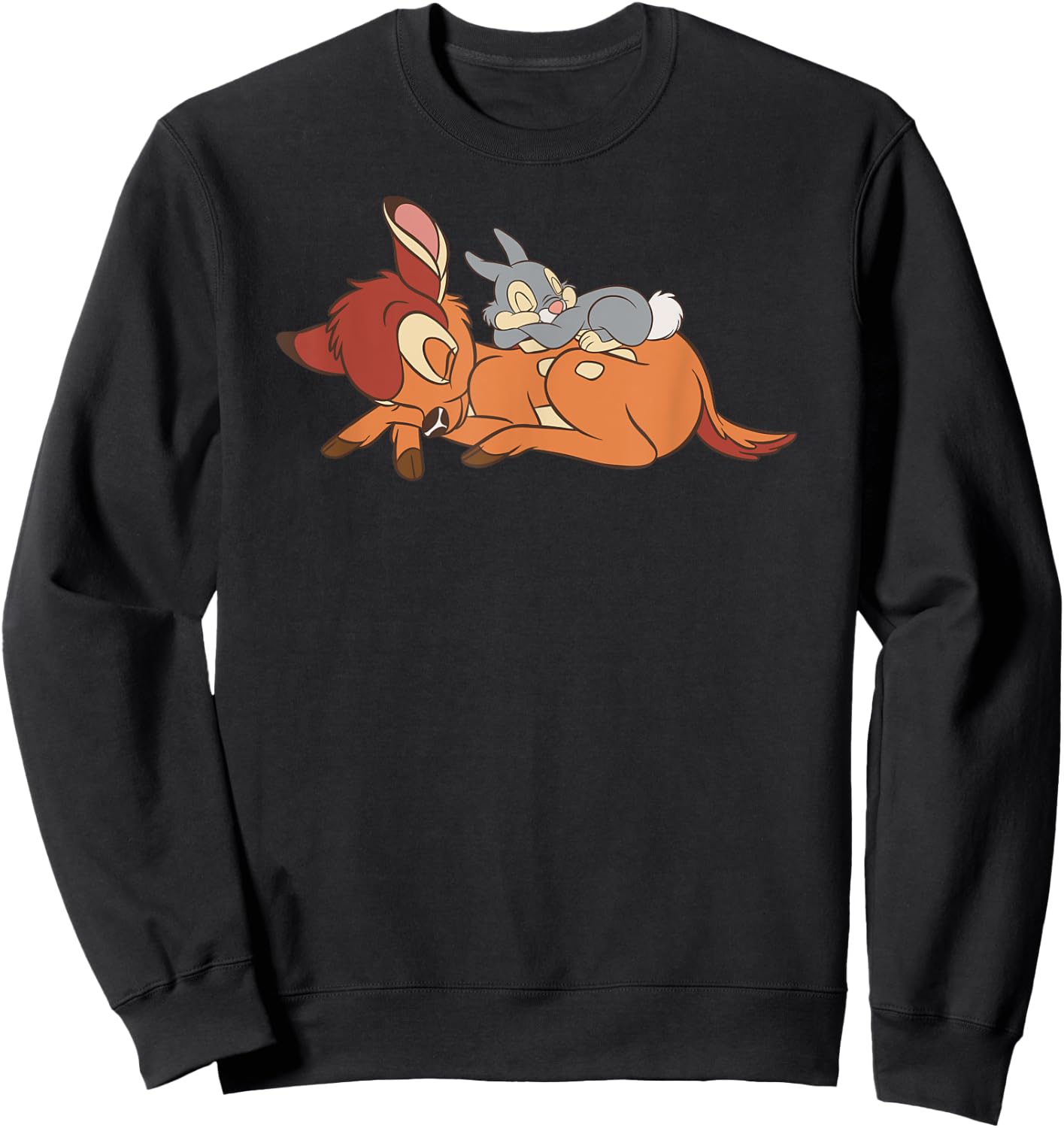 Bambi Panpan Sleeping , Black, S Sweatshirt - Sweatshirt | Black