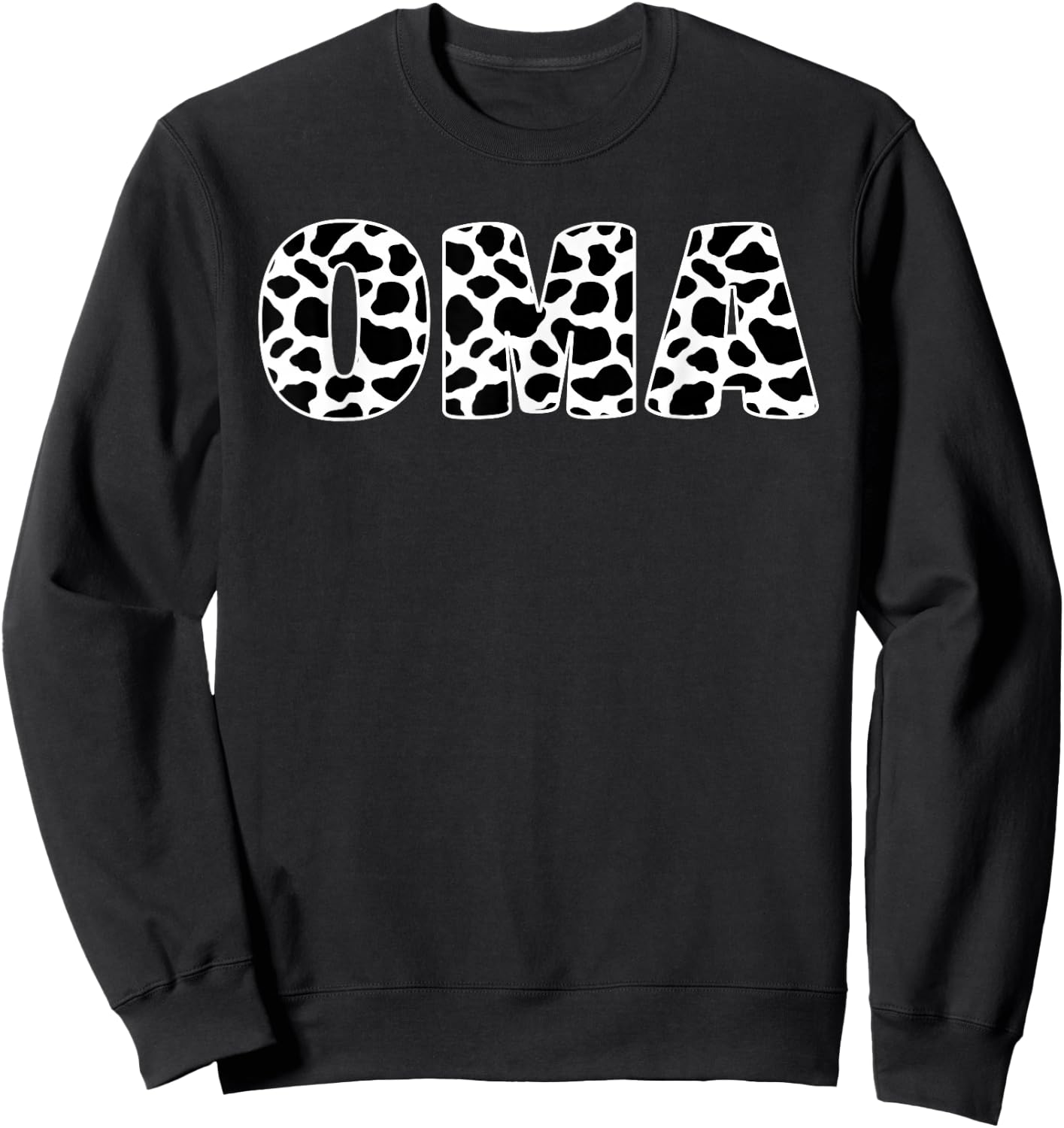 Cow Oma Birthday Family Matching Mothers Day Farm Sweatshirt - Sweatshirt | Black