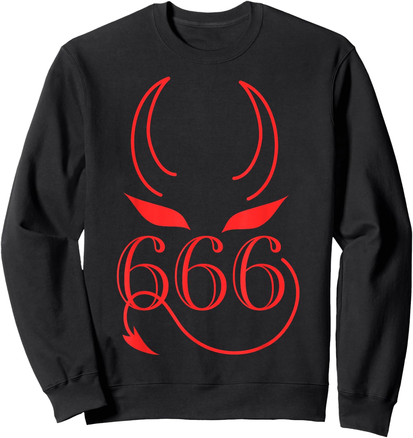 Satan 666 Devil's Symbol Goat Dark Sign Devil Gift Sweatshirt - Sweatshirt | Black
