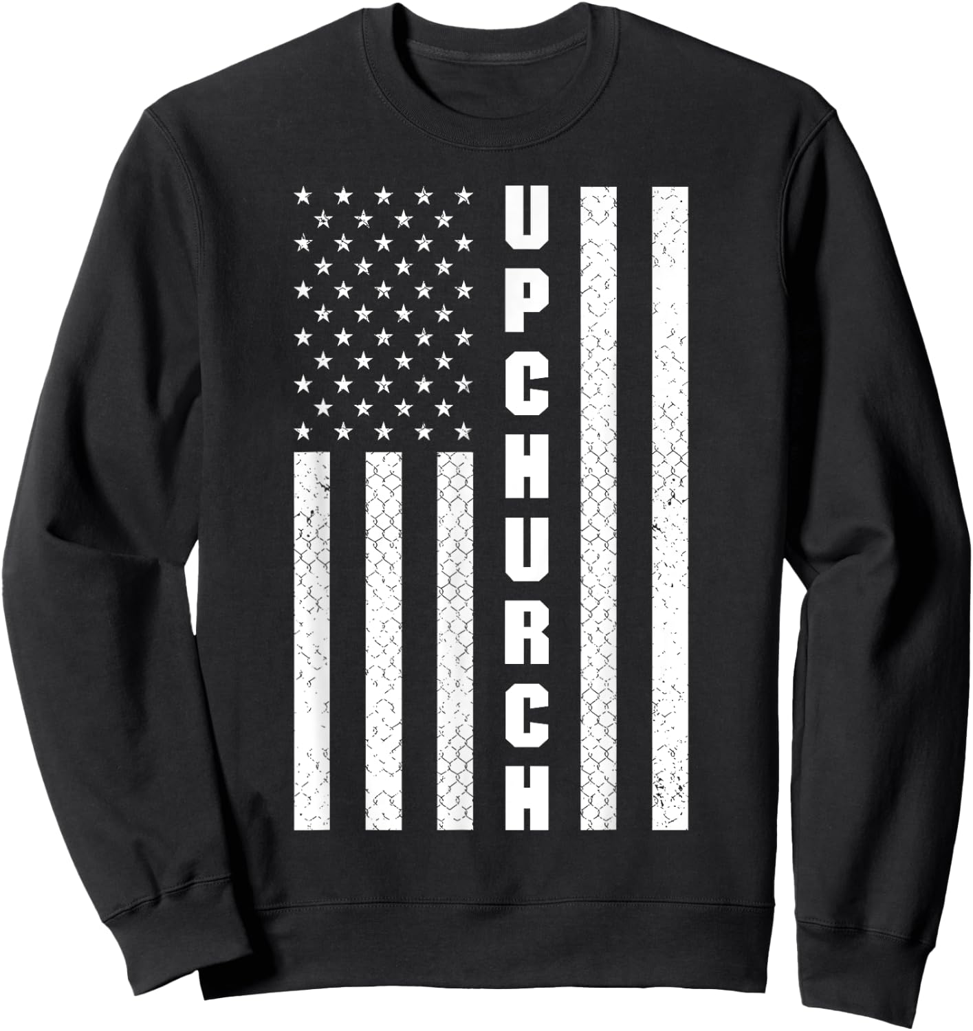 Proud Upchurch Family Matching Proud Family American Flag Sweatshirt - Sweatshirt | Black