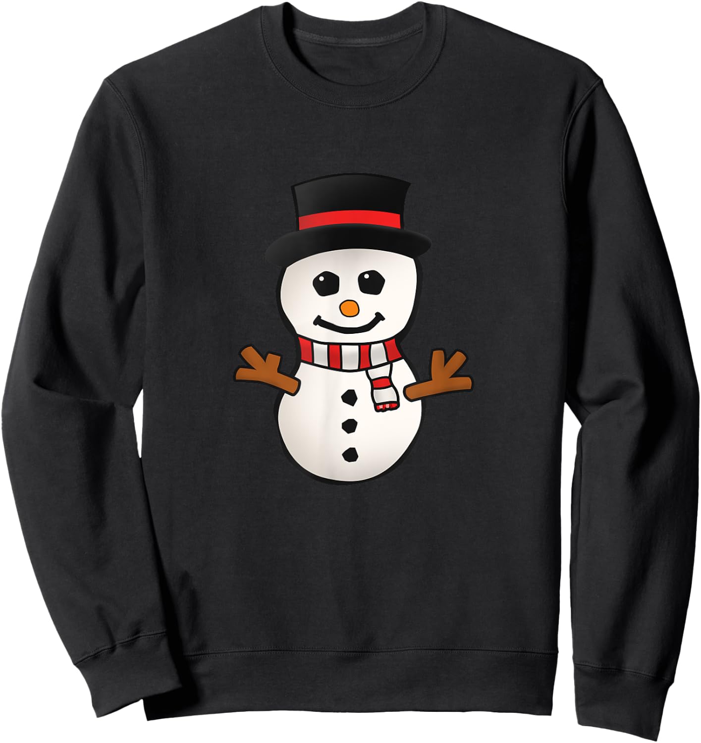 Cute Snowman Holiday Gift Sweatshirt - Sweatshirt | Black