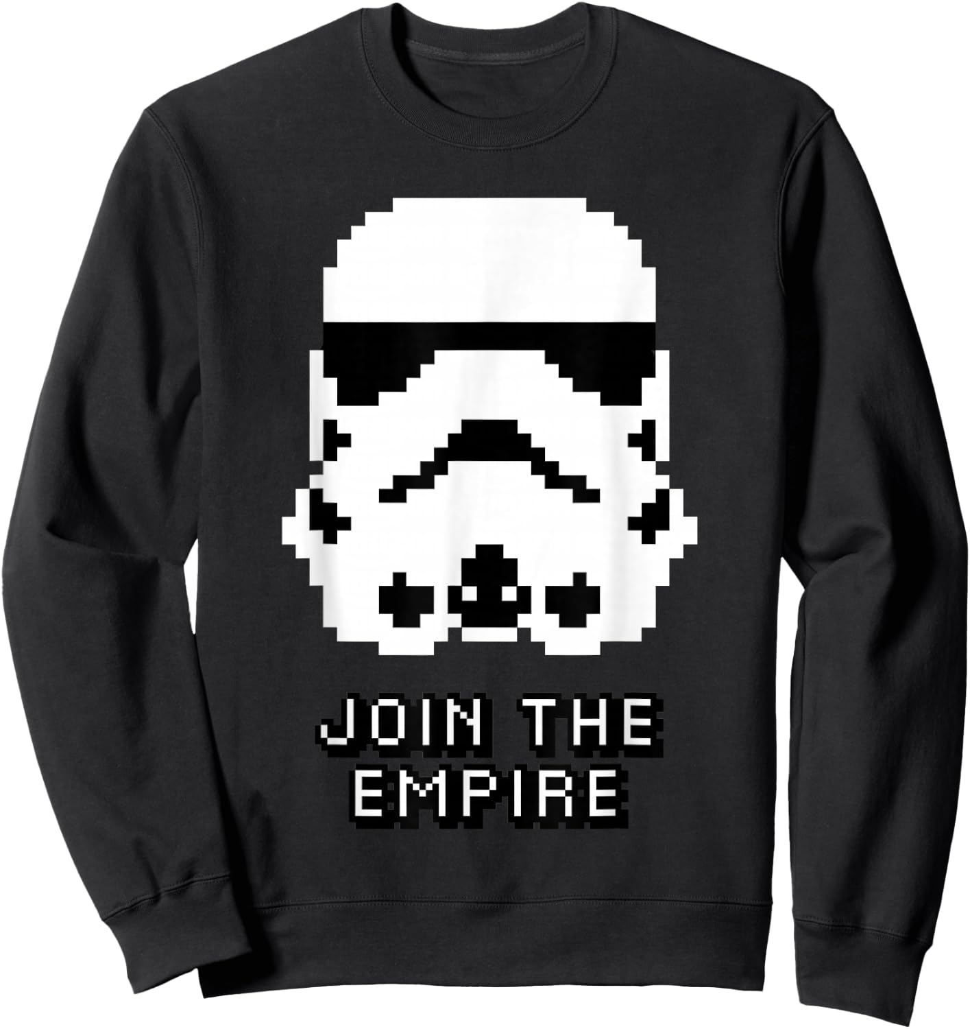 Star Wars Stormtrooper Big Face Pixel Art Join The Empire Sweatshirt - Sweatshirt | Black