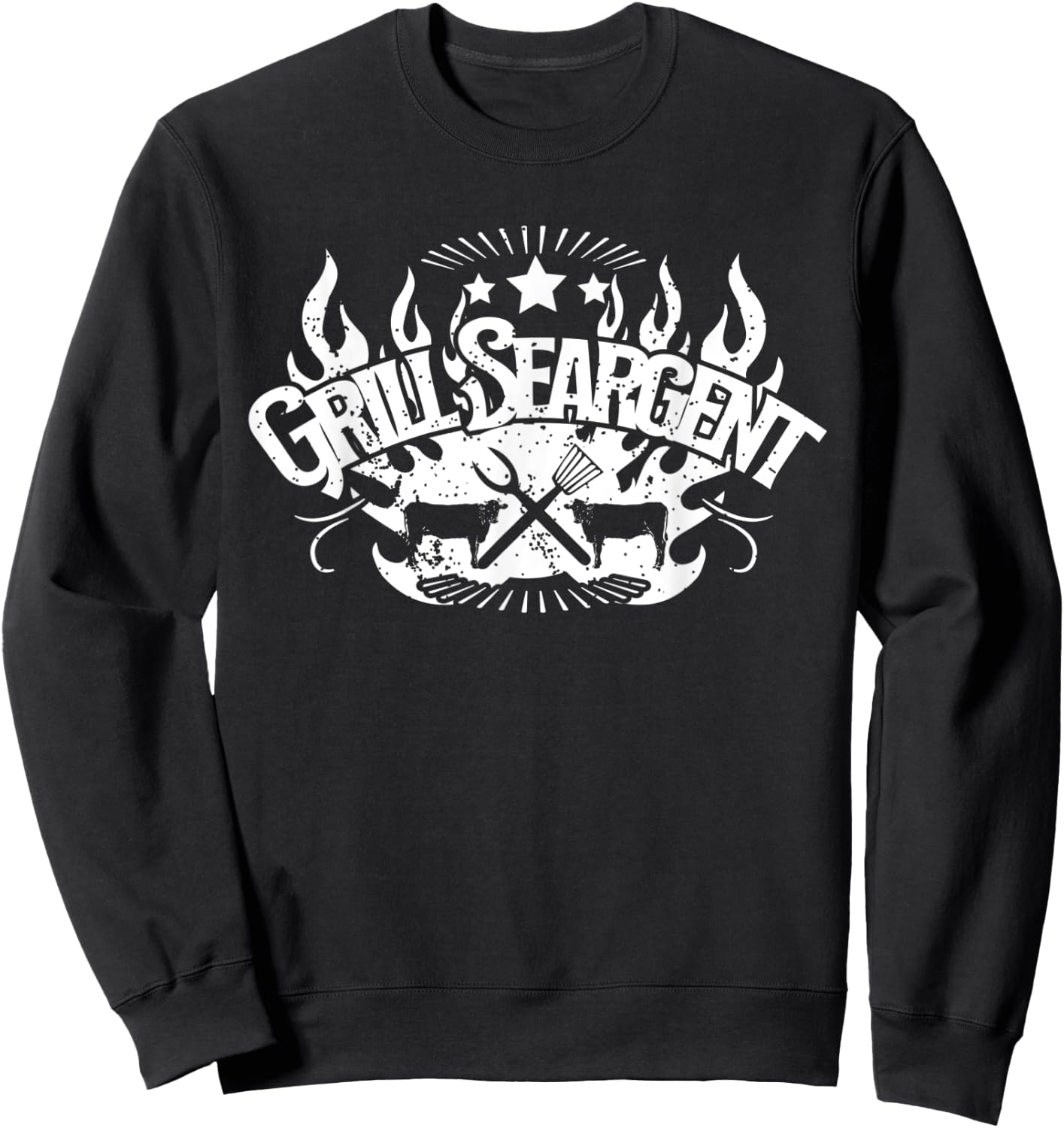 Grill Seargent Pit Grilling Cool BBQ Gift Pit Grill Sweatshirt - Sweatshirt | Black