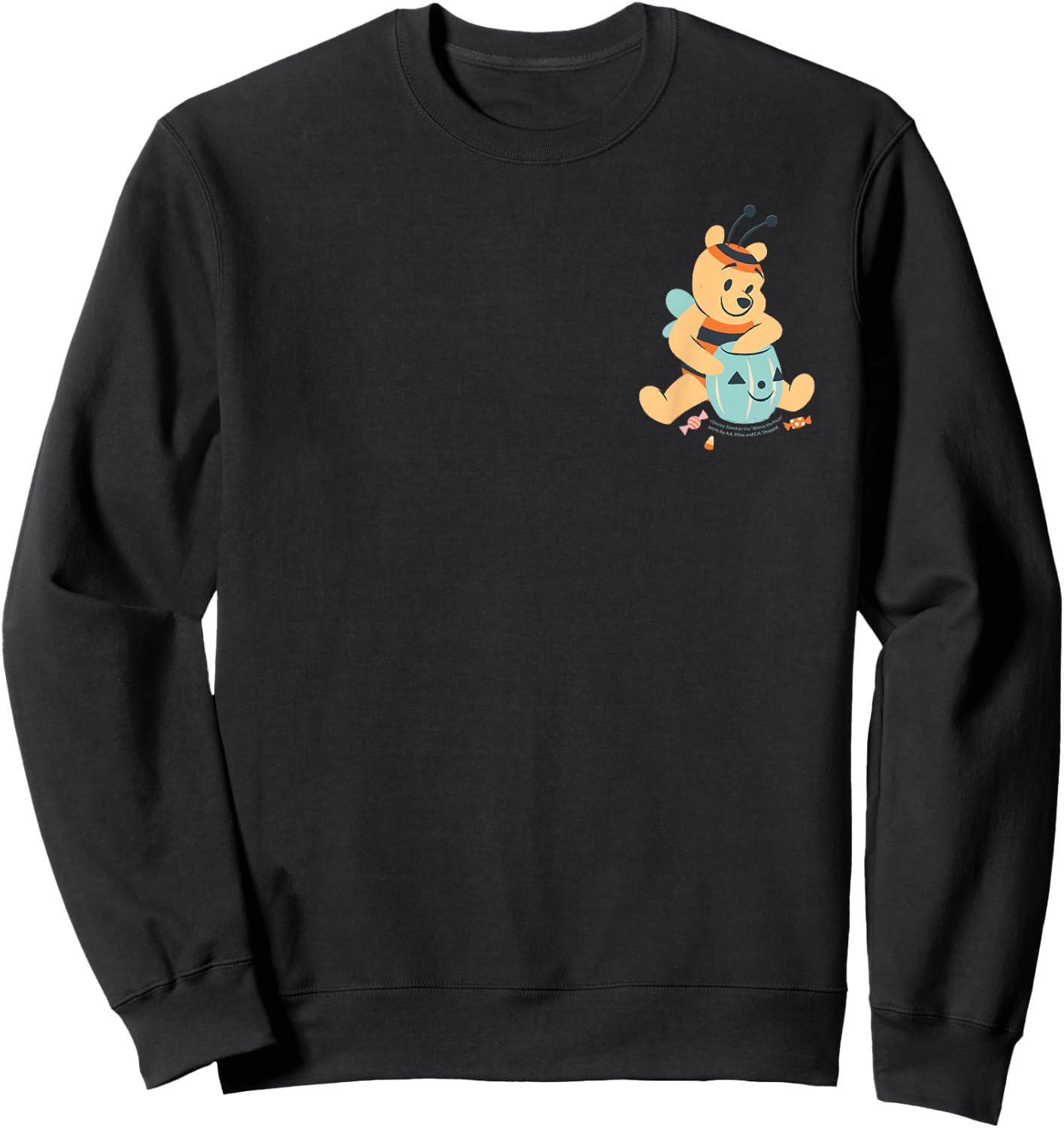 Disney Winnie The Pooh Halloween Hunny Bee and Pumpkin Pot Sweatshirt - Sweatshirt | Black