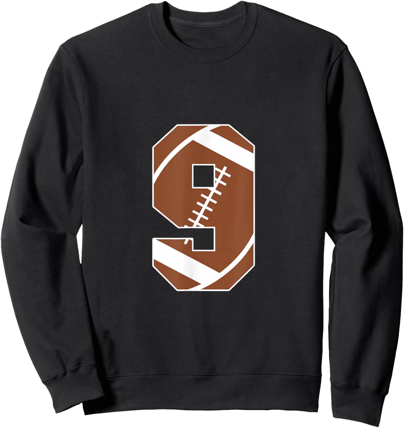 9th Birthday Kids Football Birthday Party 9 Years Old Boys Sweatshirt - Sweatshirt | Black