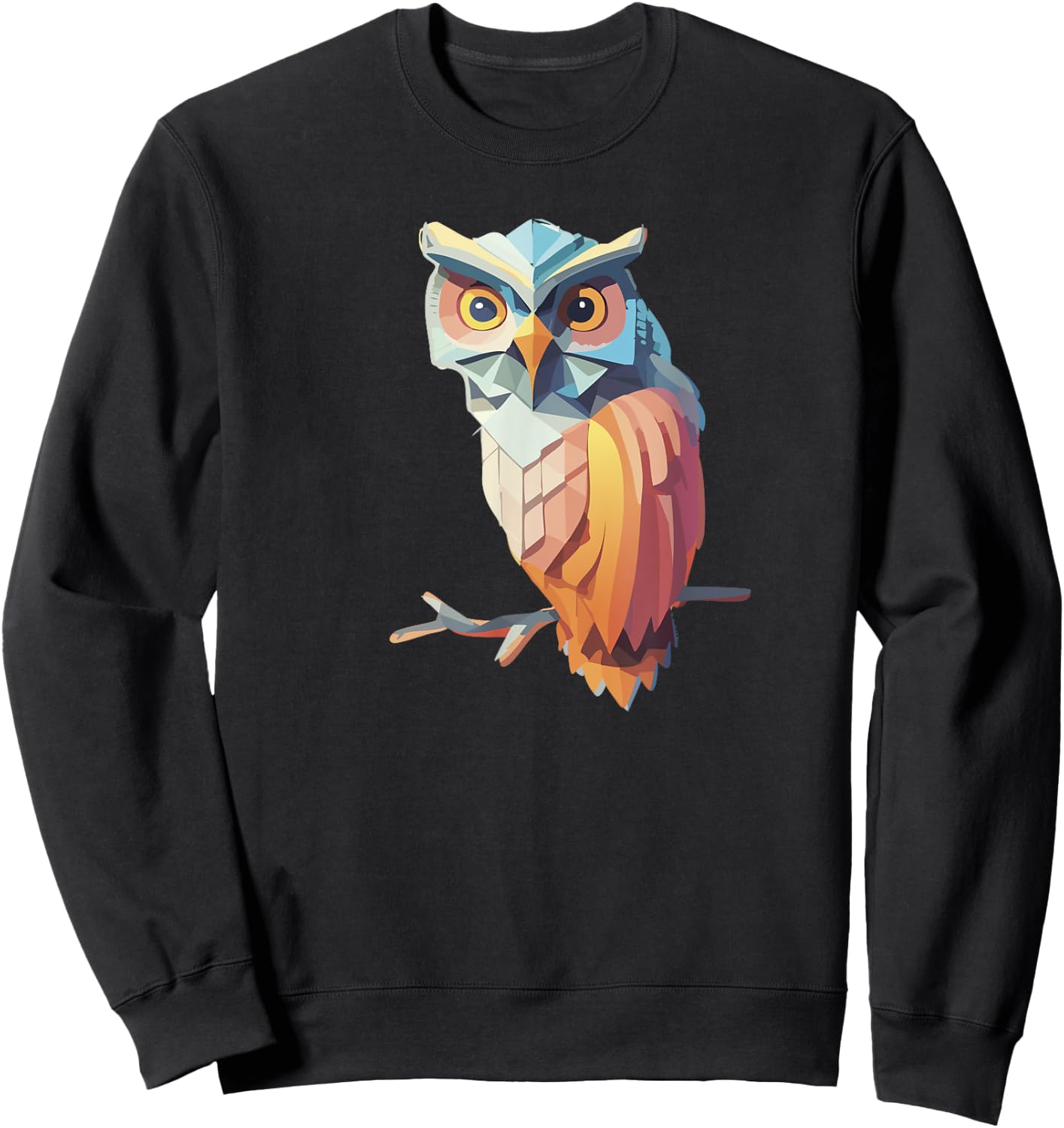 Wise Owl Artwork - Bird Art Animal, Owl Birds, Owl Gifts Sweatshirt - Sweatshirt | Black
