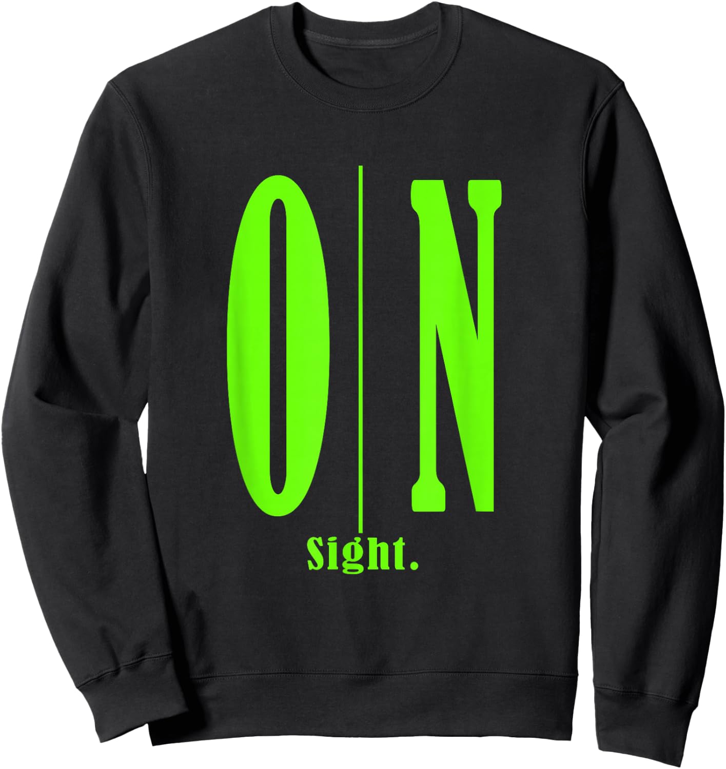 Green On Sight. Green Graphic Sweatshirt - Sweatshirt | Black