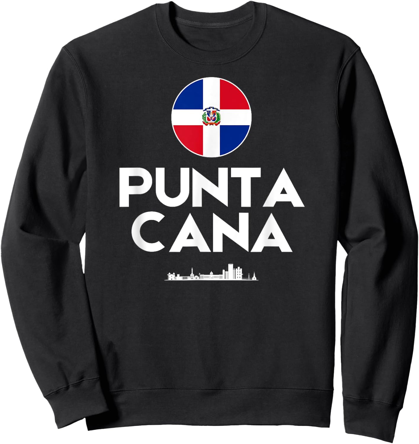 Punta Cana City Republica Dominicana Women Men Travel Sweatshirt - Sweatshirt | Black
