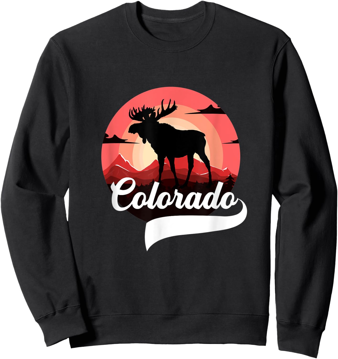 Colorado Moose State Forest Denver Aspen Boulder Moose Day Sweatshirt - Sweatshirt | Black