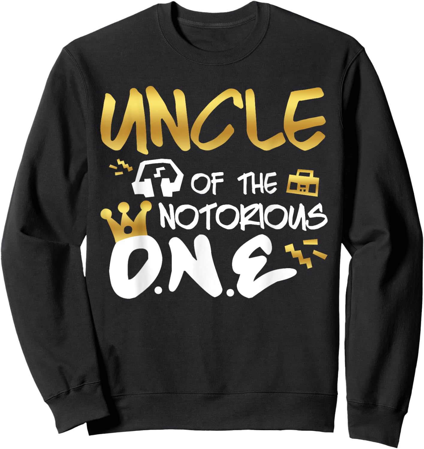 Uncle Of The Notorious One Old School 1st Hip Hop Birthday Sweatshirt - Sweatshirt | Black