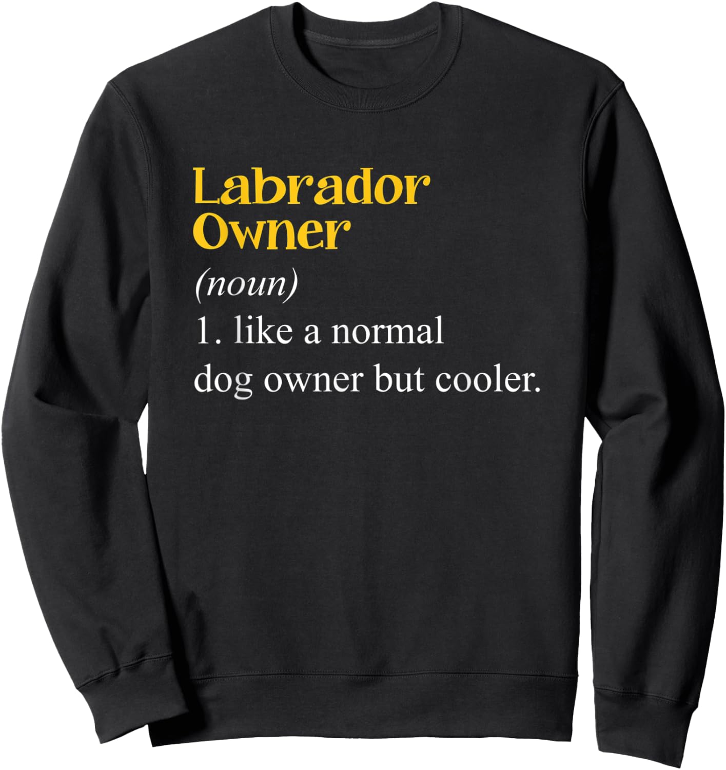 Labrador Owner Definition Lab Puppy Dog Lovers Sweatshirt - Sweatshirt | Black