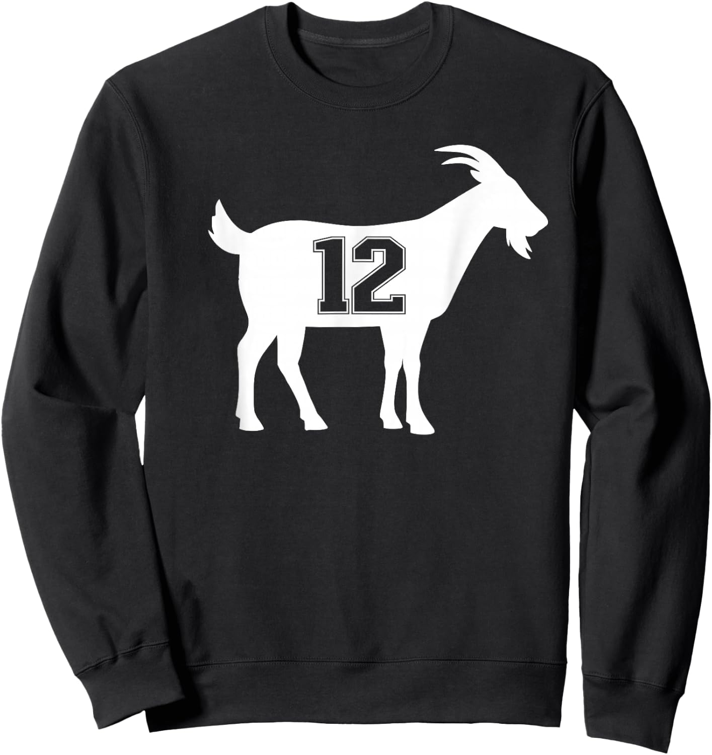 Goat 12 G.O.A.T. Number Twelve Goat Sweatshirt - Sweatshirt | Black