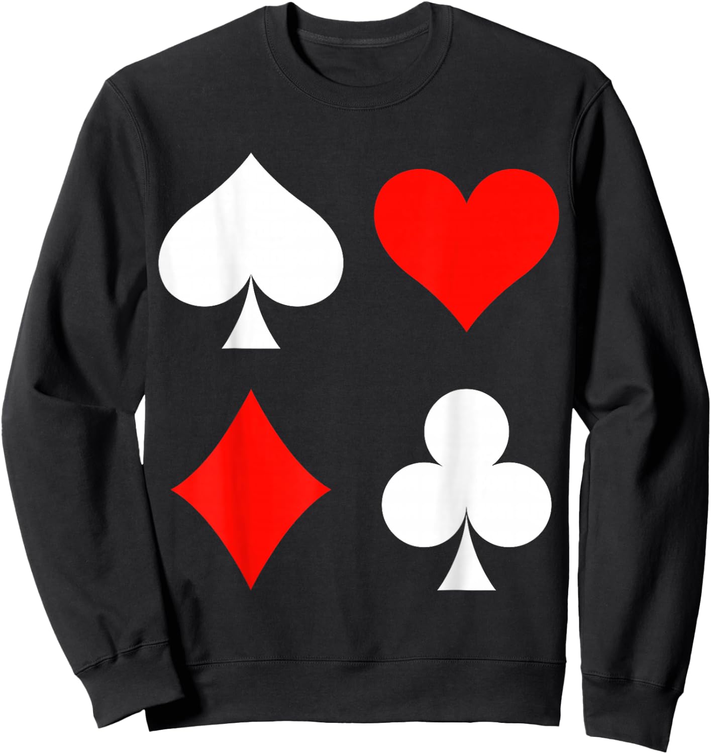 Playing Cards Skat Card Game Poker Costume Carnival Fancy Dress , black Sweatshirt - Sweatshirt | Black
