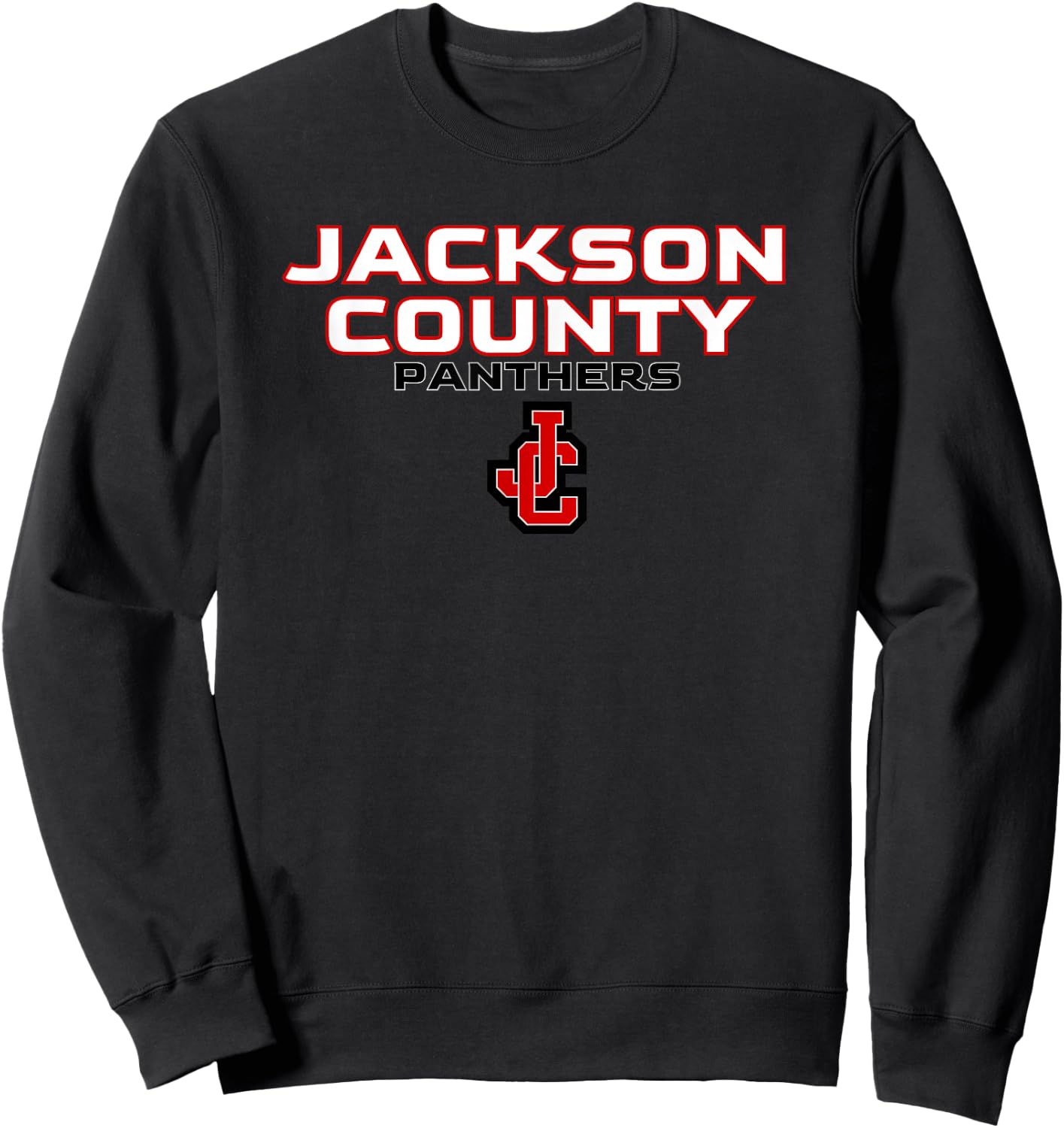 Jackson County High School Panthers Stacked Sweatshirt - Sweatshirt | Black