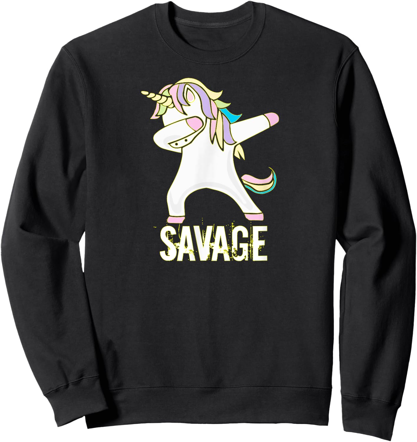 Savage Unicorn Shirt for Youth Adult Women Girls Sweatshirt - Sweatshirt | Black