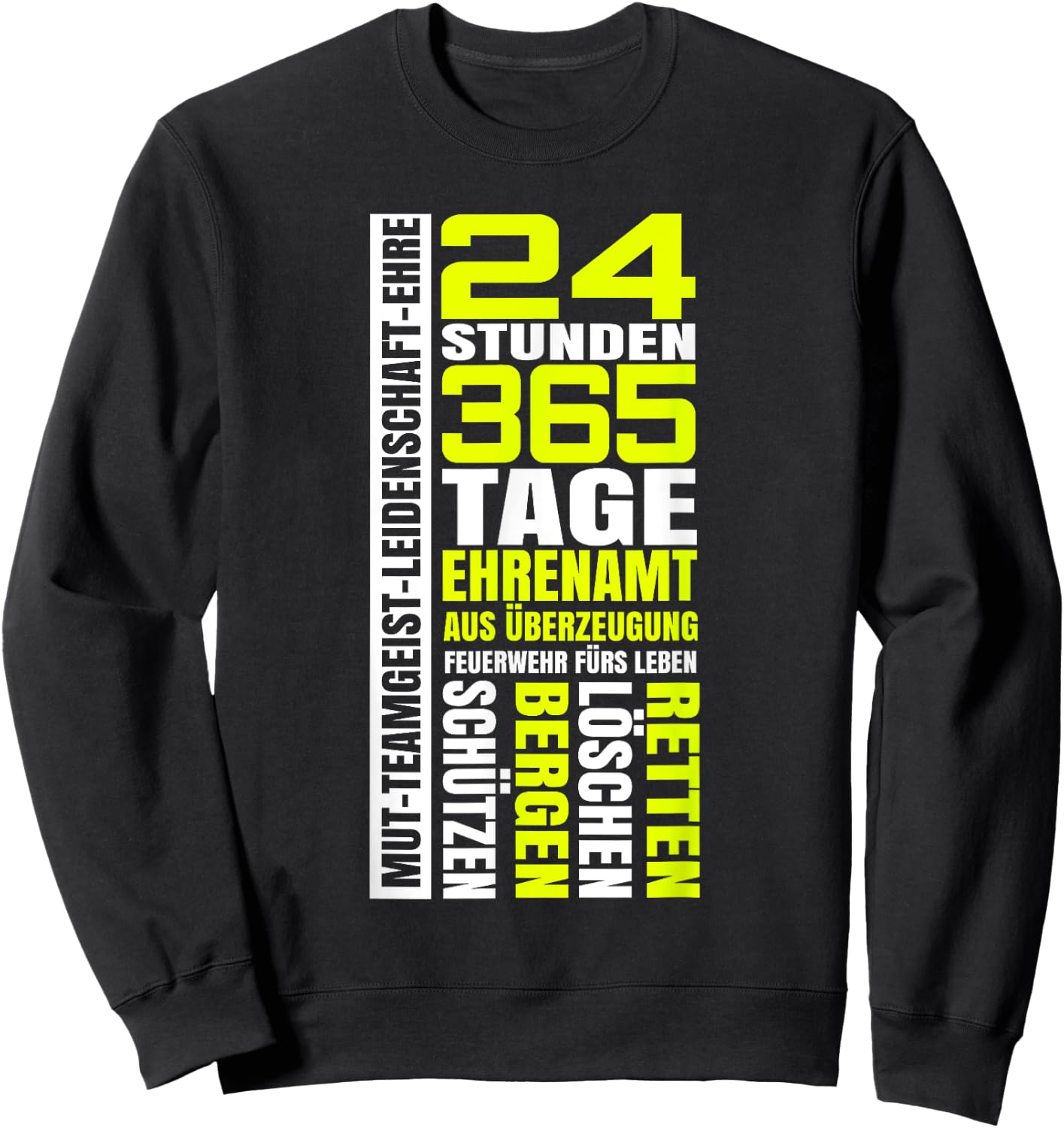 Fire Brigade Volunteer Uniform Fire Group 112 Fireman , black Sweatshirt - Sweatshirt | Black