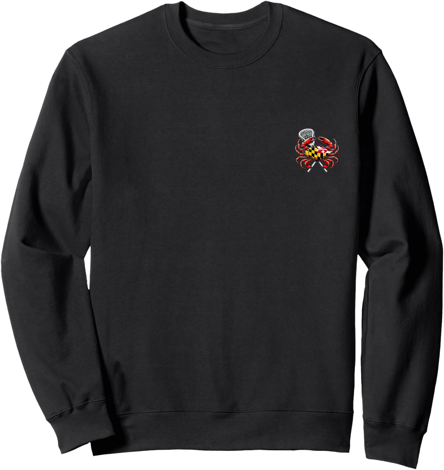 Maryland Lacrosse Crab Sports Enthusiast Fan Sweatshirt - Sweatshirt | Black