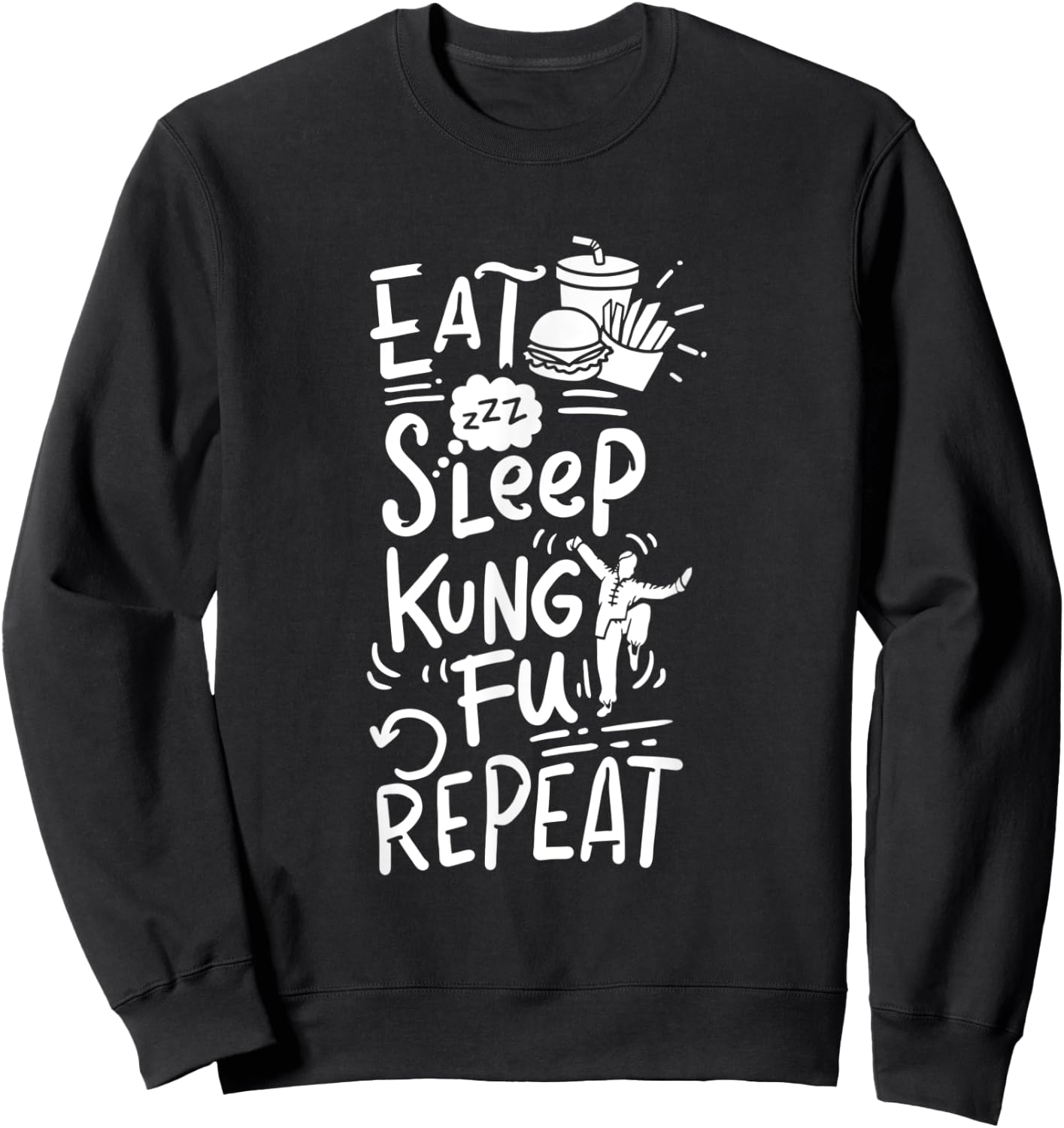 Kung fu t shirt, kung fu fighting gifts Sweatshirt - Sweatshirt | Black