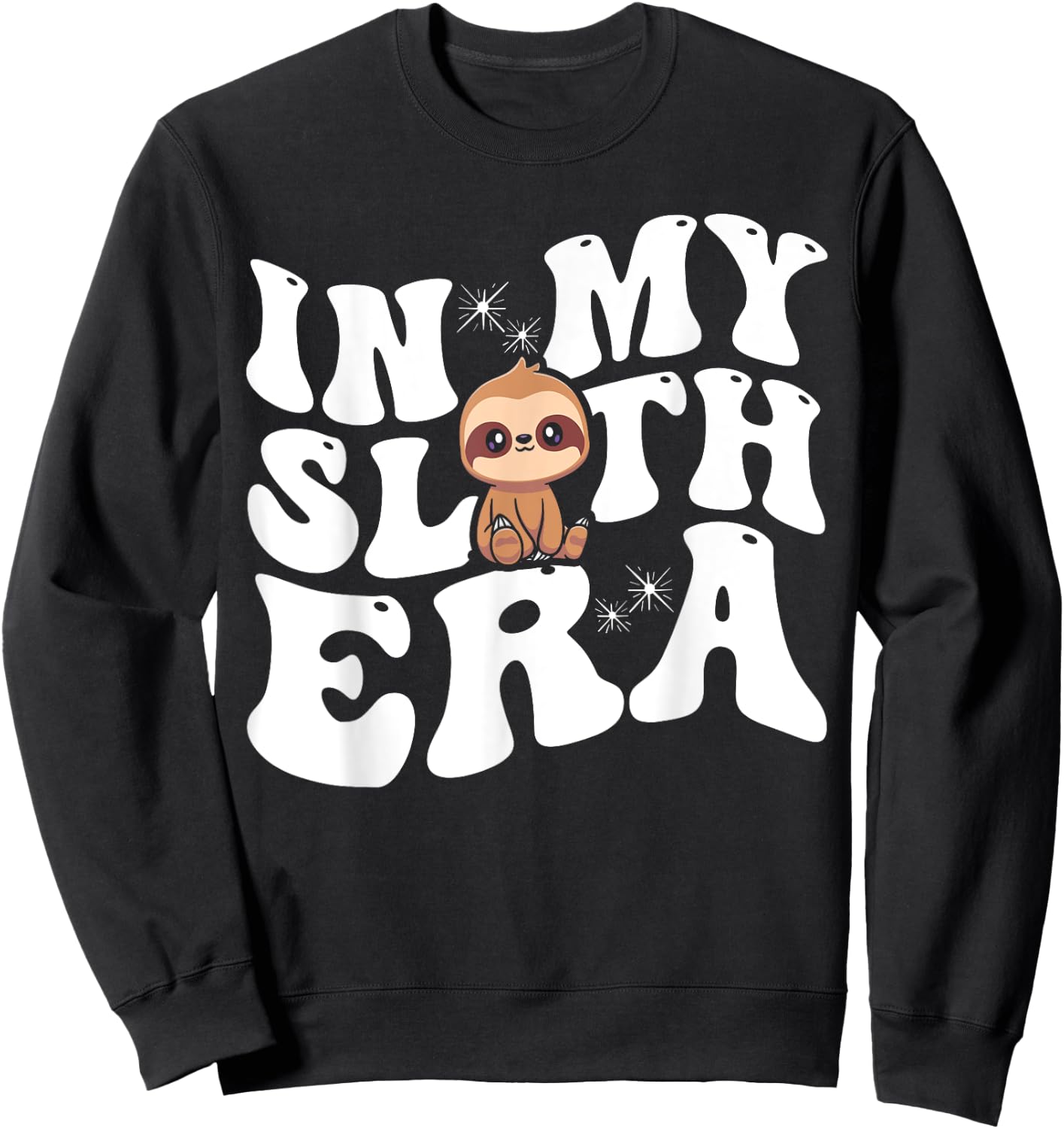 In My Sloth Era Sloth Sweatshirt - Sweatshirt | Black