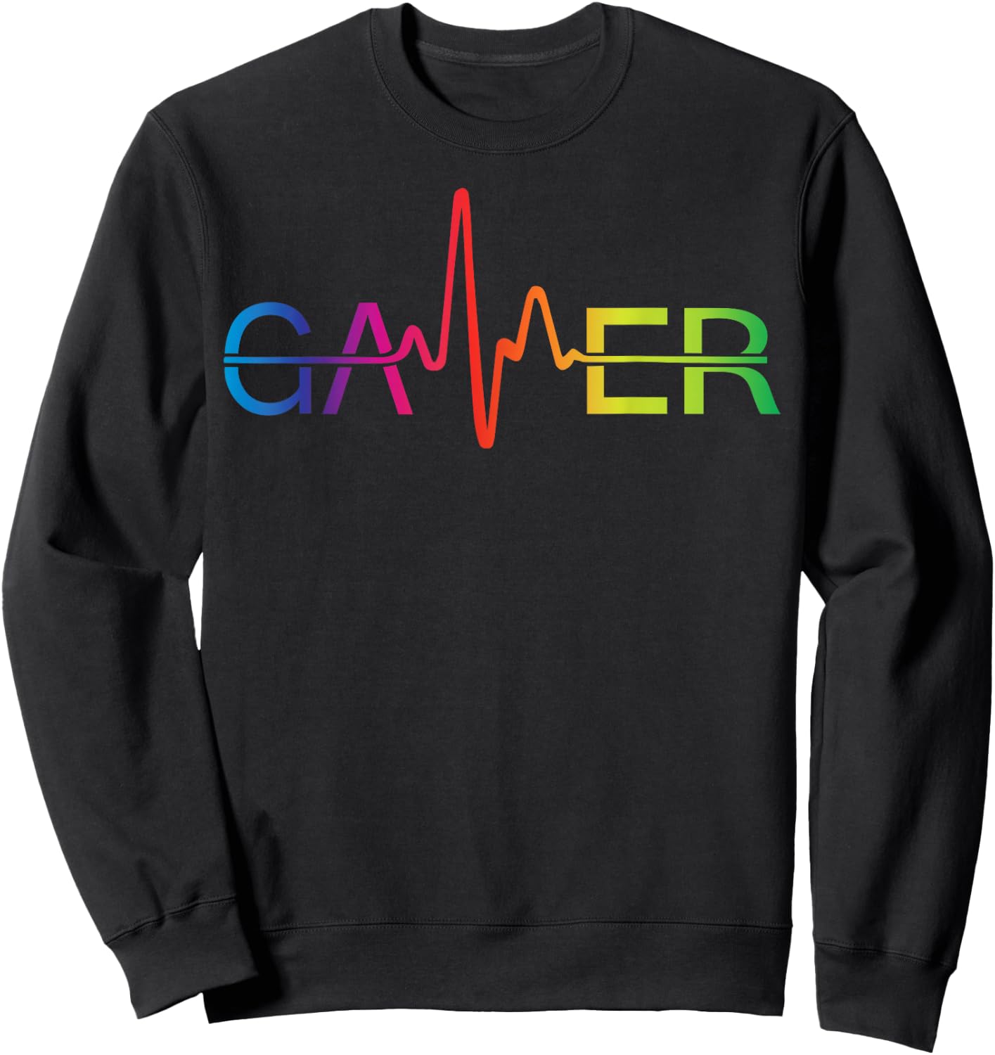 Vintage Gamer Heartbeat Videospiele Gaming Jungen Teens Sweatshirt - Sweatshirt | Black