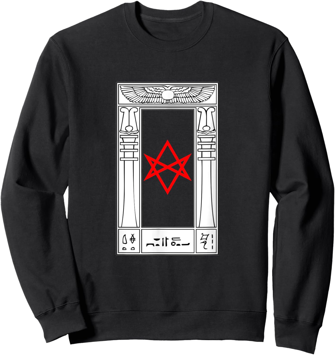 Thelema Portal Unicursal hexagram symbol - Crowley Magick Sweatshirt - Sweatshirt | Black