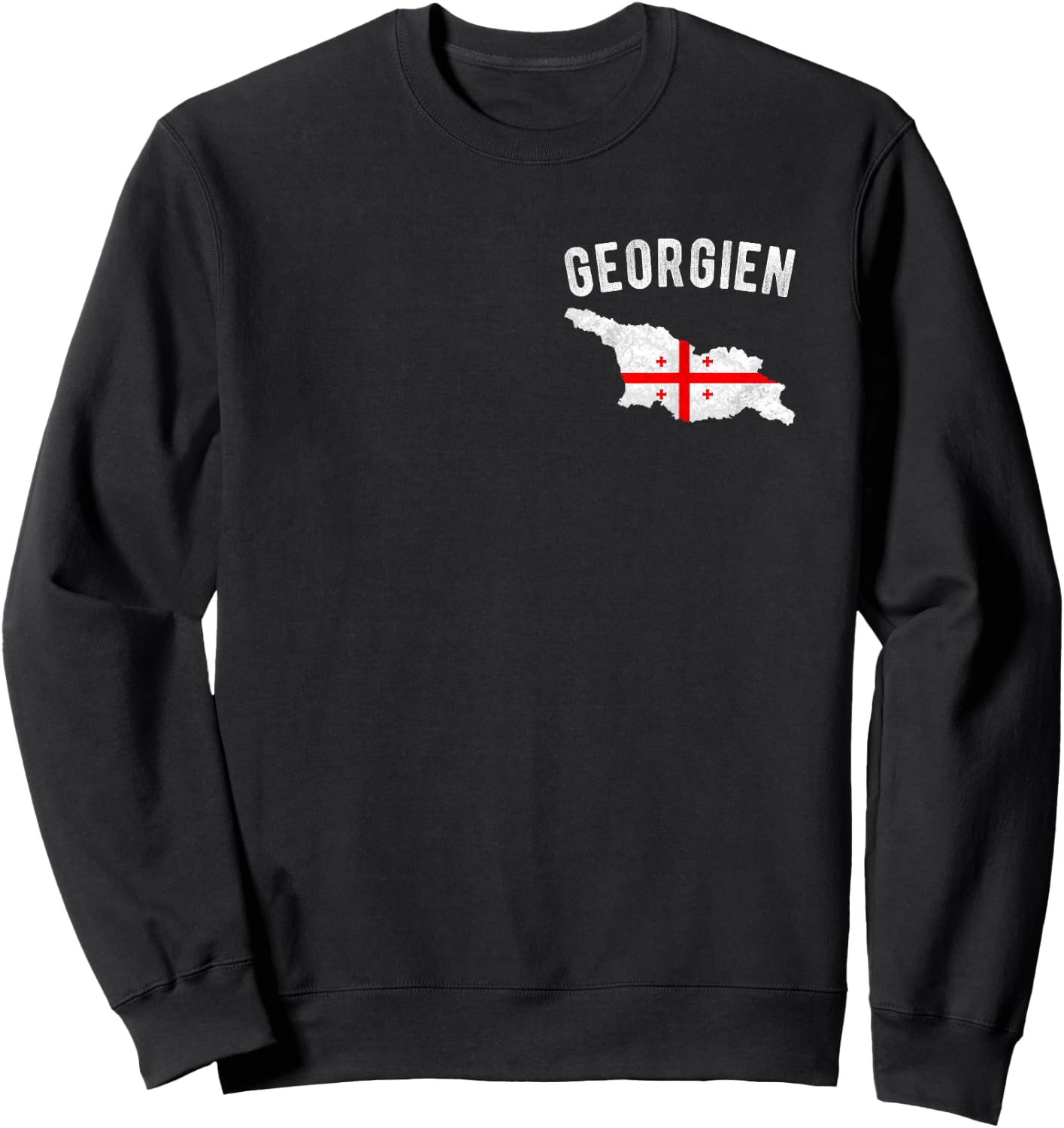 Georgia Flag in the Outline of Georgia , black Sweatshirt - Sweatshirt | Black