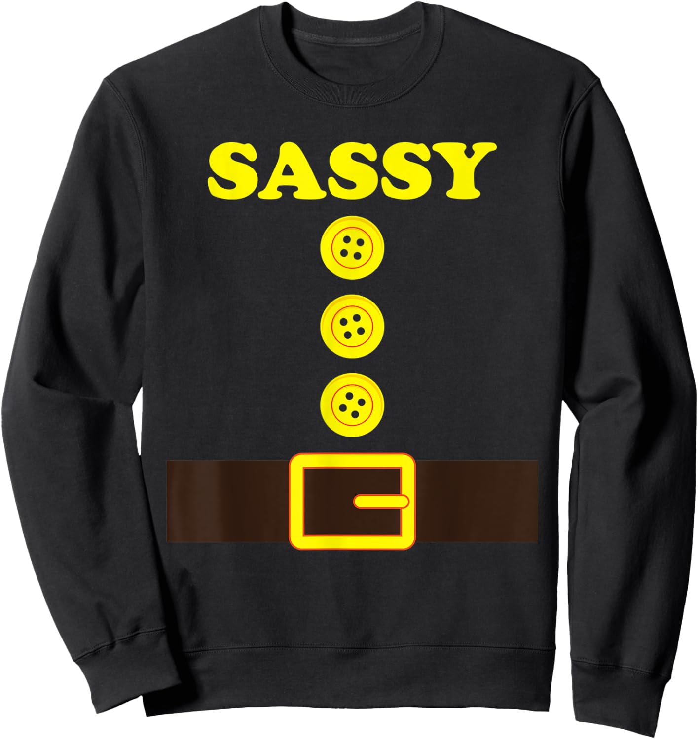 Sassy Dwarf Halloween Costume Color Group Matching Dwarf Sweatshirt - Sweatshirt | Black