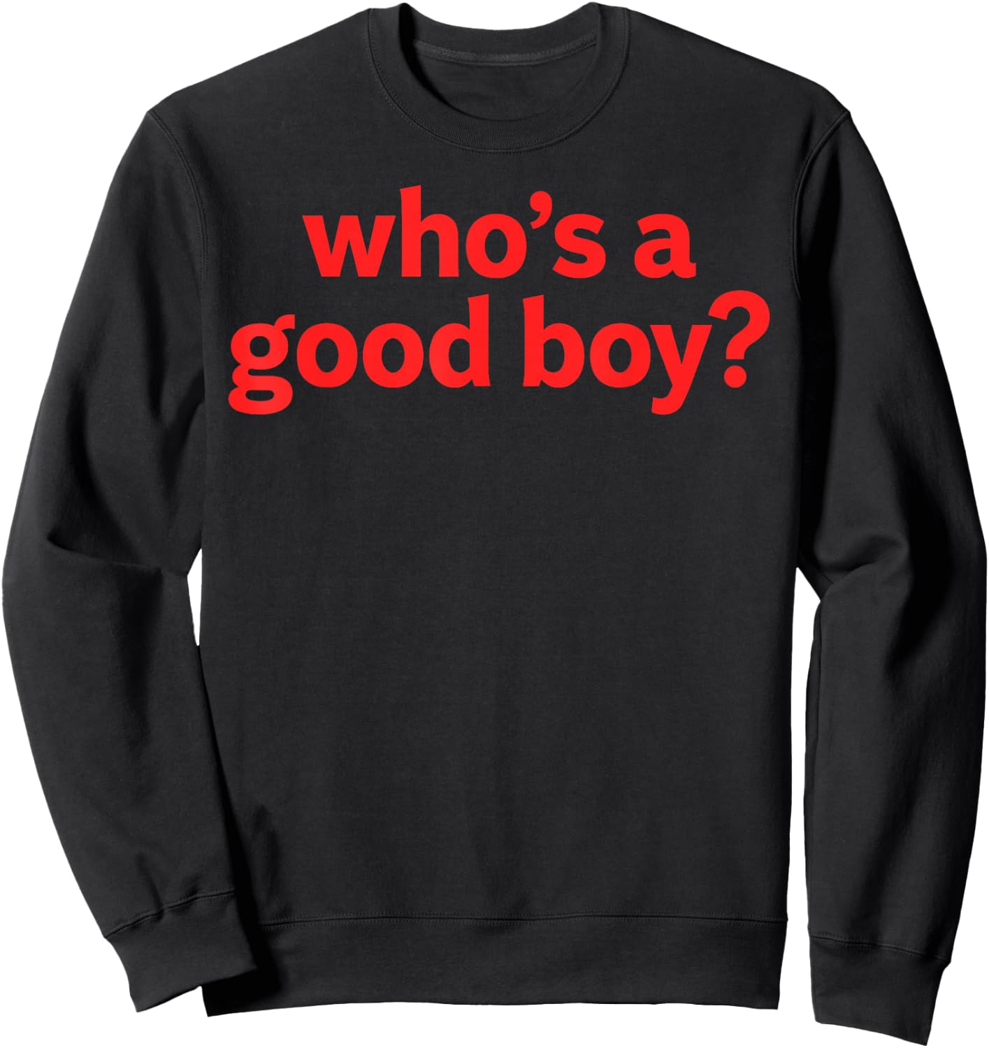 Whos a Good Boy Funny Y2k Grunge Sweatshirt - Sweatshirt | Black