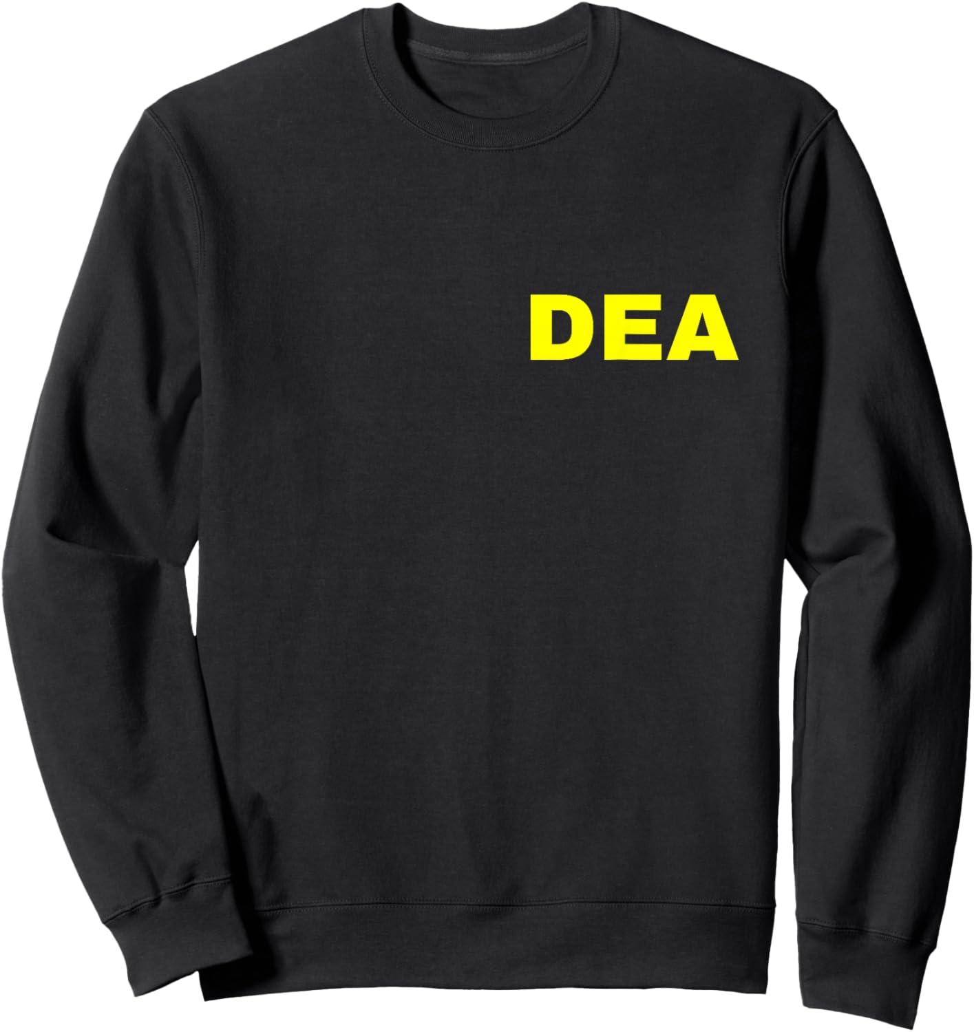 DEA Agent Drug Enforcement Administration Vorderdruck Gelb Sweatshirt - Sweatshirt | Black