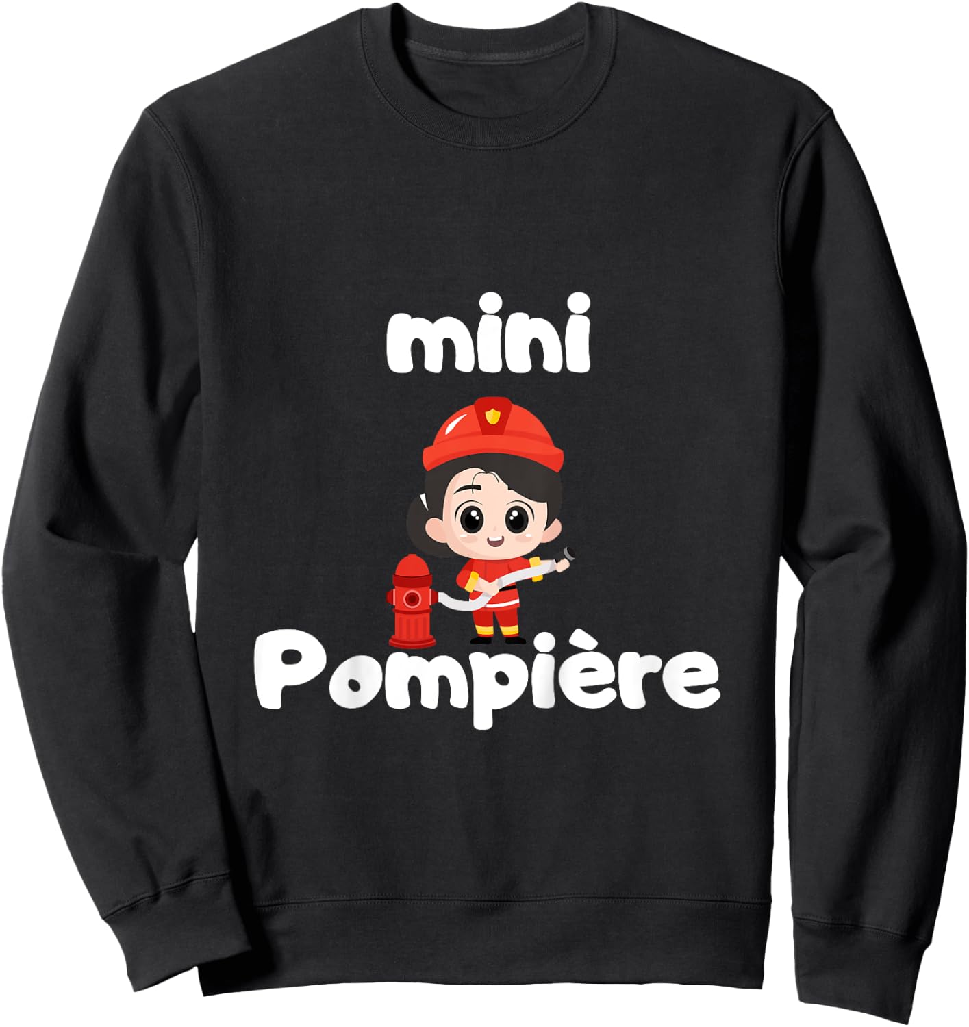 Kids Mini Pompière idée Cadeau Fille pompier Birthday , Black, 2 Sweatshirt - Sweatshirt | Black