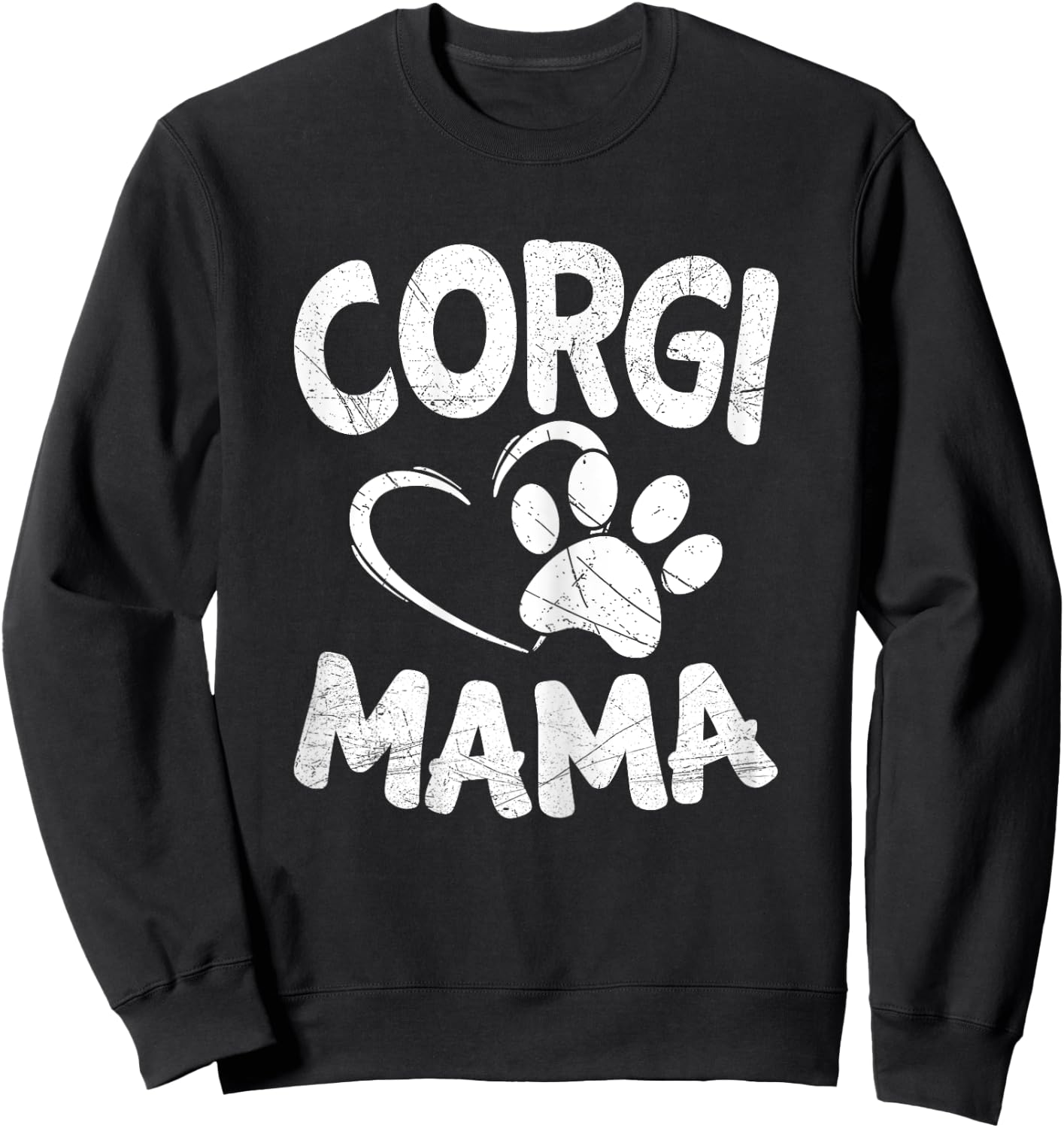 Welsh Corgi Mama Lover Dog Breeder Gifts Mom Pet Sweatshirt - Sweatshirt | Black