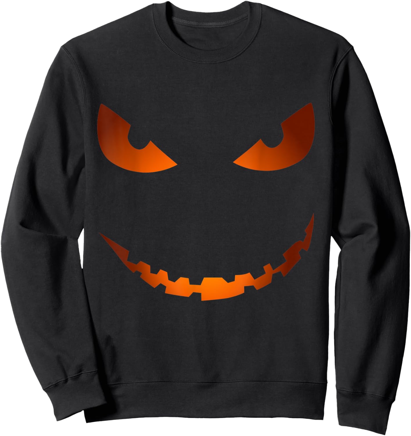 Scary Pumpkin Face Jack O'Lantern - Halloween Funny Costume Sweatshirt - Sweatshirt | Black