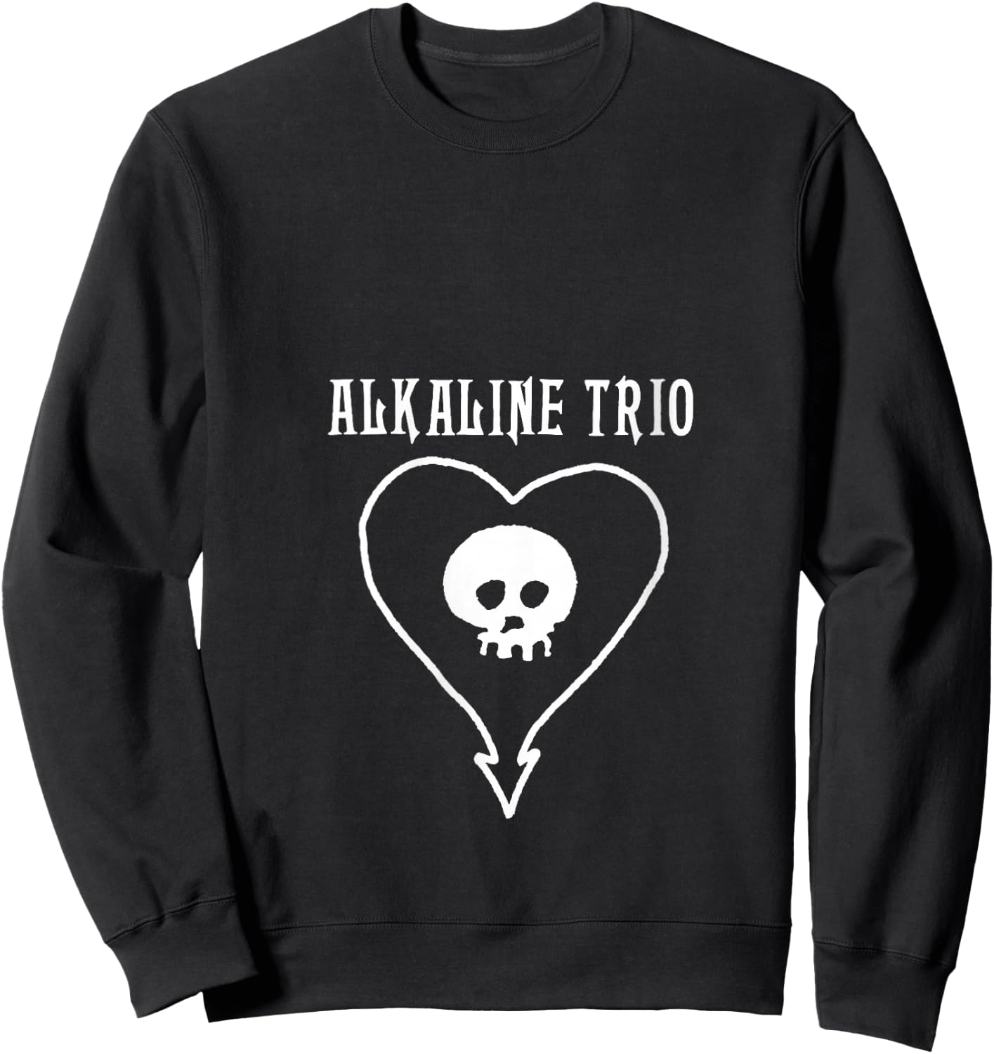 Alkaline Trio - Official Merchandise - Classic Heartskull V-Neck Sweatshirt - Sweatshirt | Black