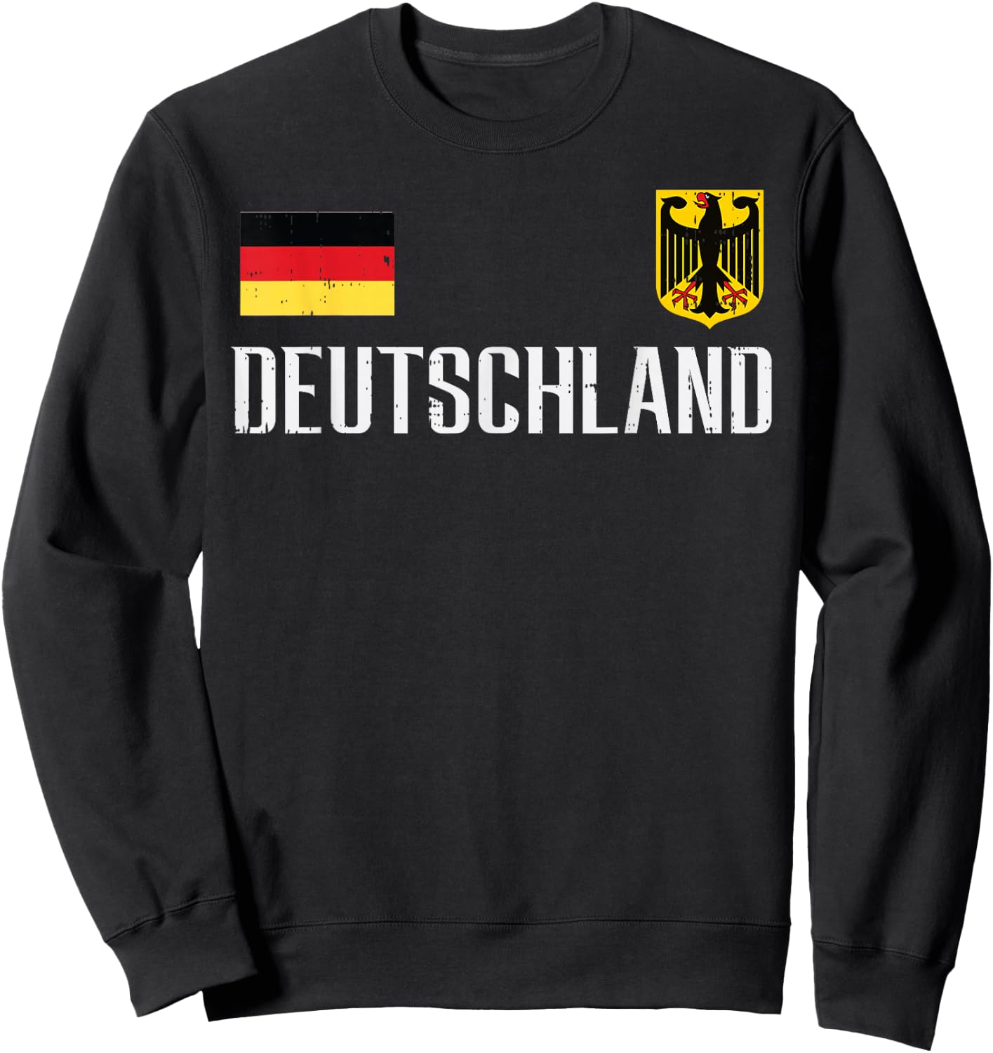 Deutschland Germany Flag Soccer Football Fan Men Women Kids Sweatshirt - Sweatshirt | Black