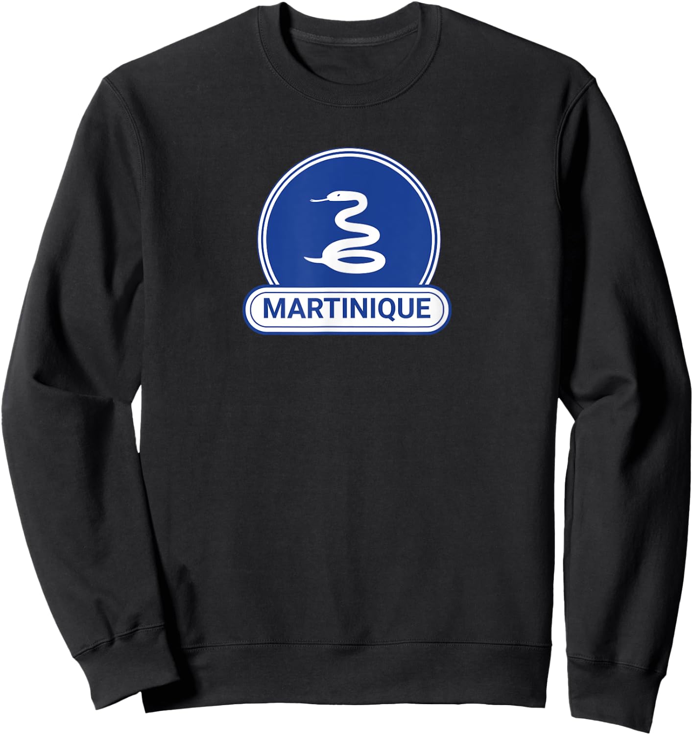Martinique Country Badge - Snake Flag Martinique Flag Sweatshirt - Sweatshirt | Black