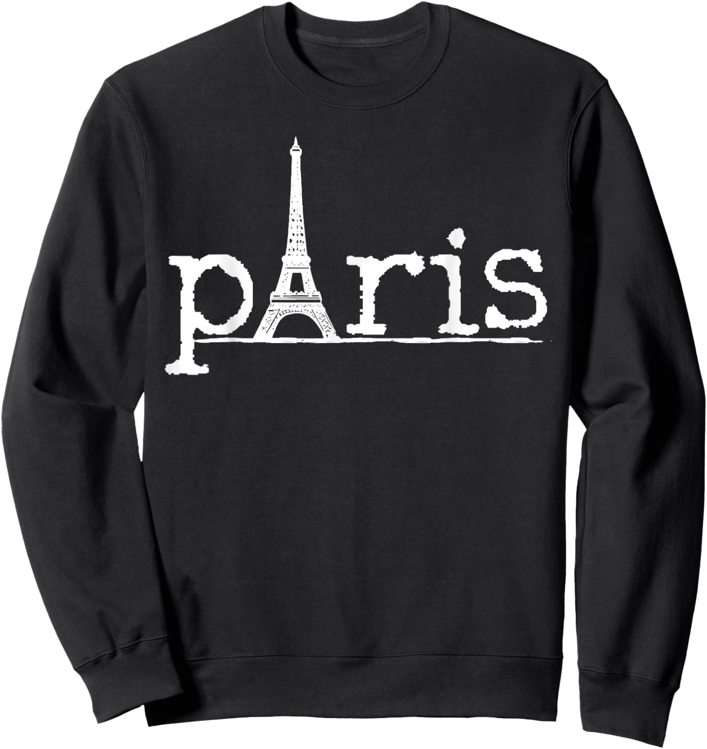 Paris France French Eiffel Tower Europe European Gift Sweatshirt - Sweatshirt | Black
