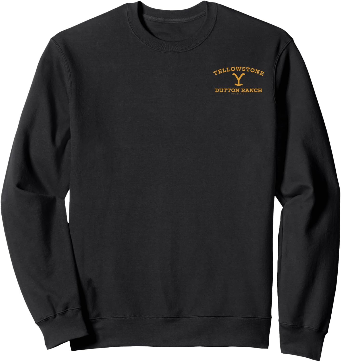 Yellowstone Dutton Ranch Gold Pocket Logo , black Sweatshirt - Sweatshirt | Black