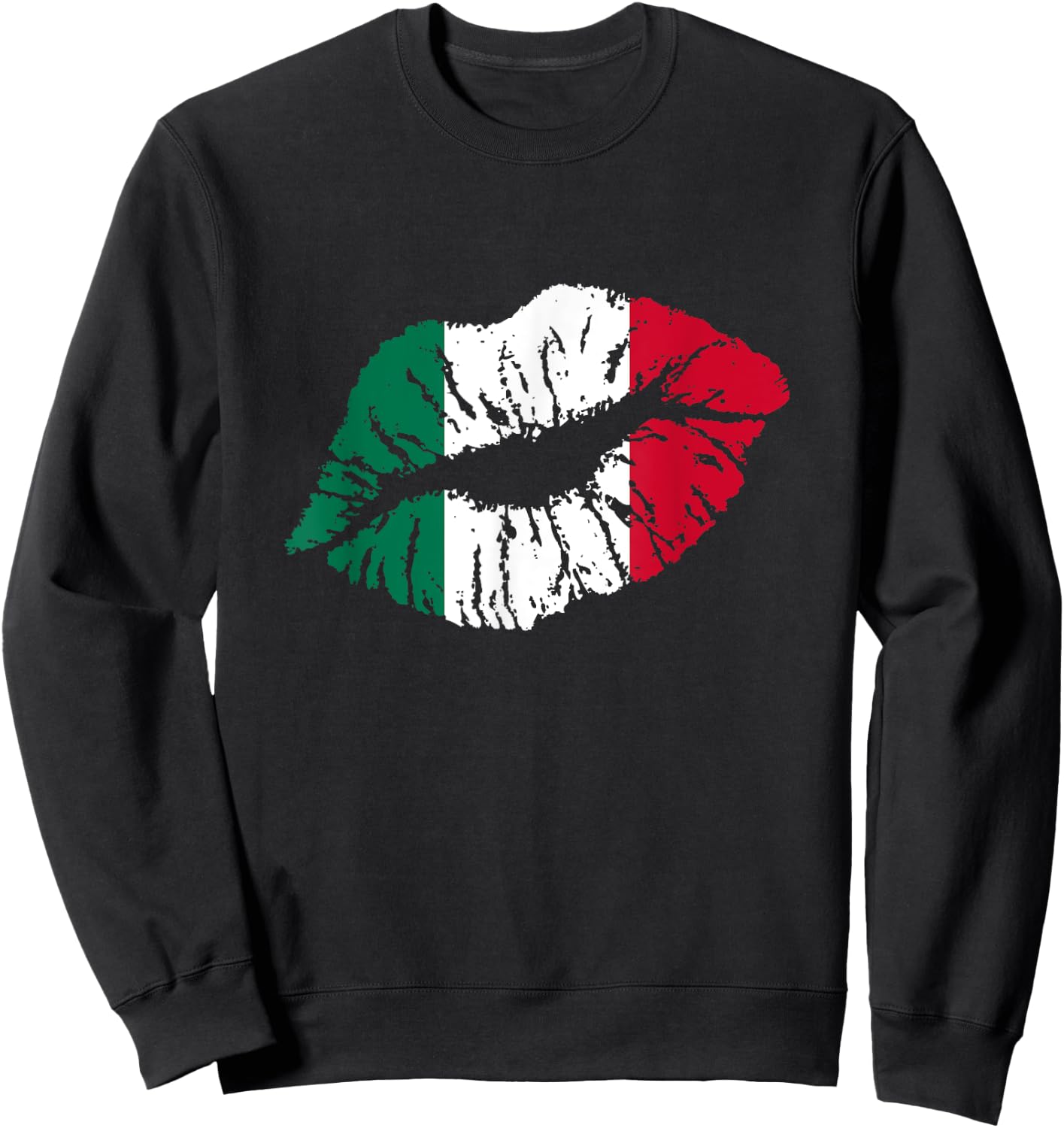 Italy | Italy Kiss Lips Italian Shirt | Gift Italian Sweatshirt - Sweatshirt | Black