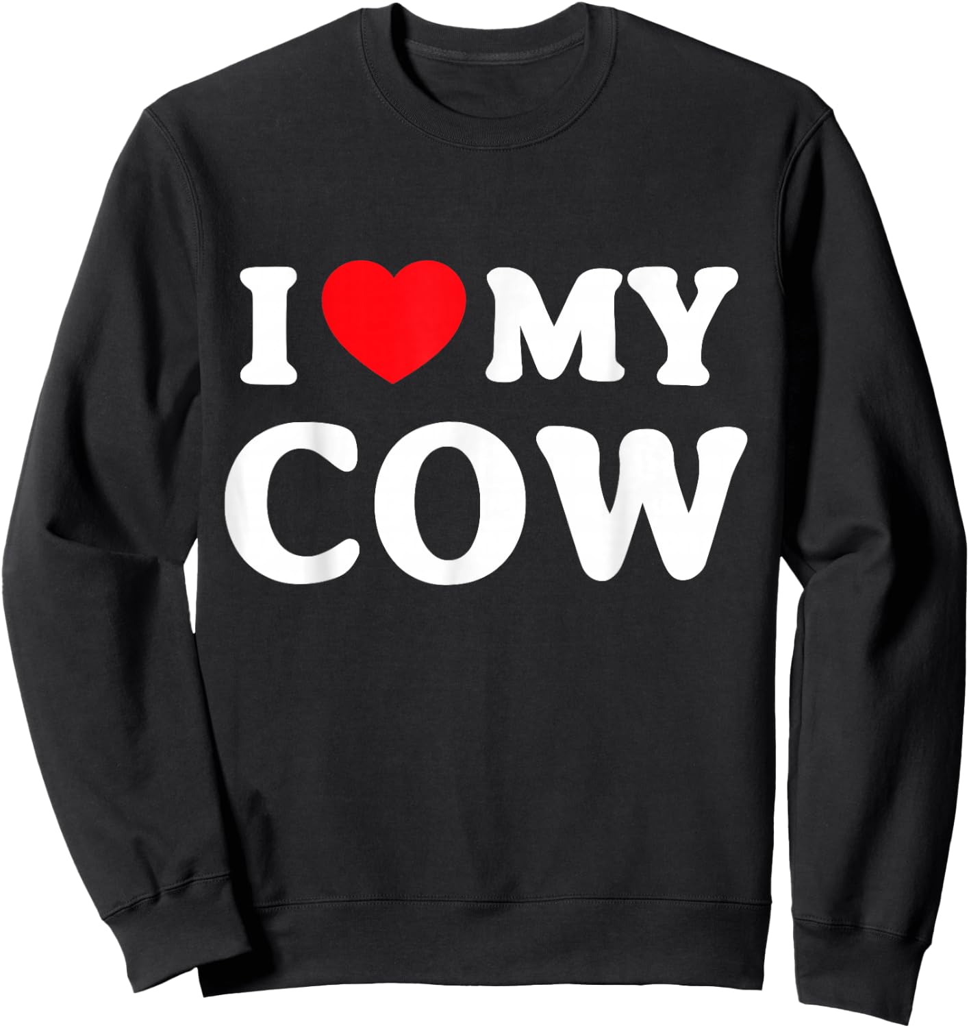 I Love My Cow Sweatshirt - Sweatshirt | Black